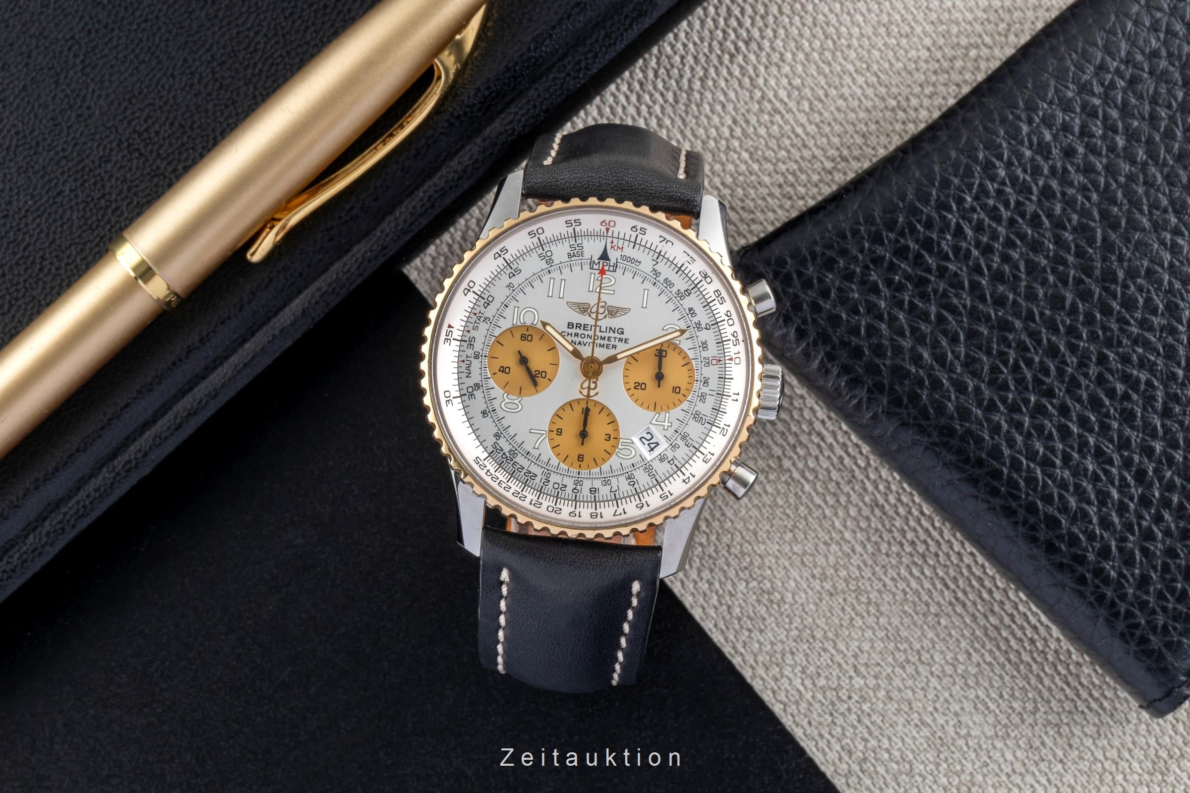 Breitling Navitimer Chronograph Stahl / Gold Automatik Herren Ref D23322 Papiere [2504902]