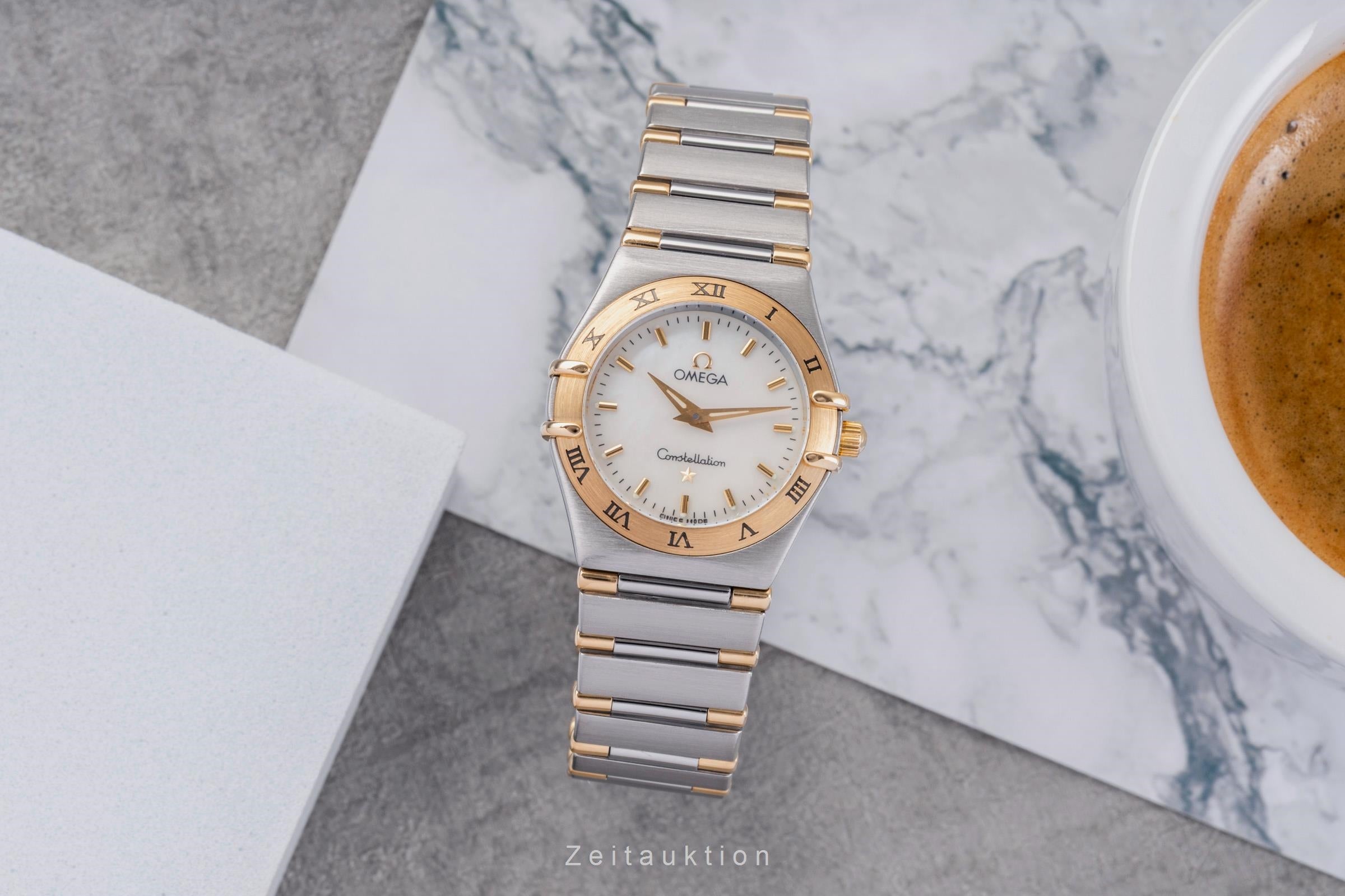 Omega Constellation acier / or  quartz montre pour femmes 1372.70.00  [2504911]