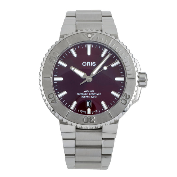 Oris Aquis Date acero automático reloj para caballeros 01 733 7766 4158  [2504921]