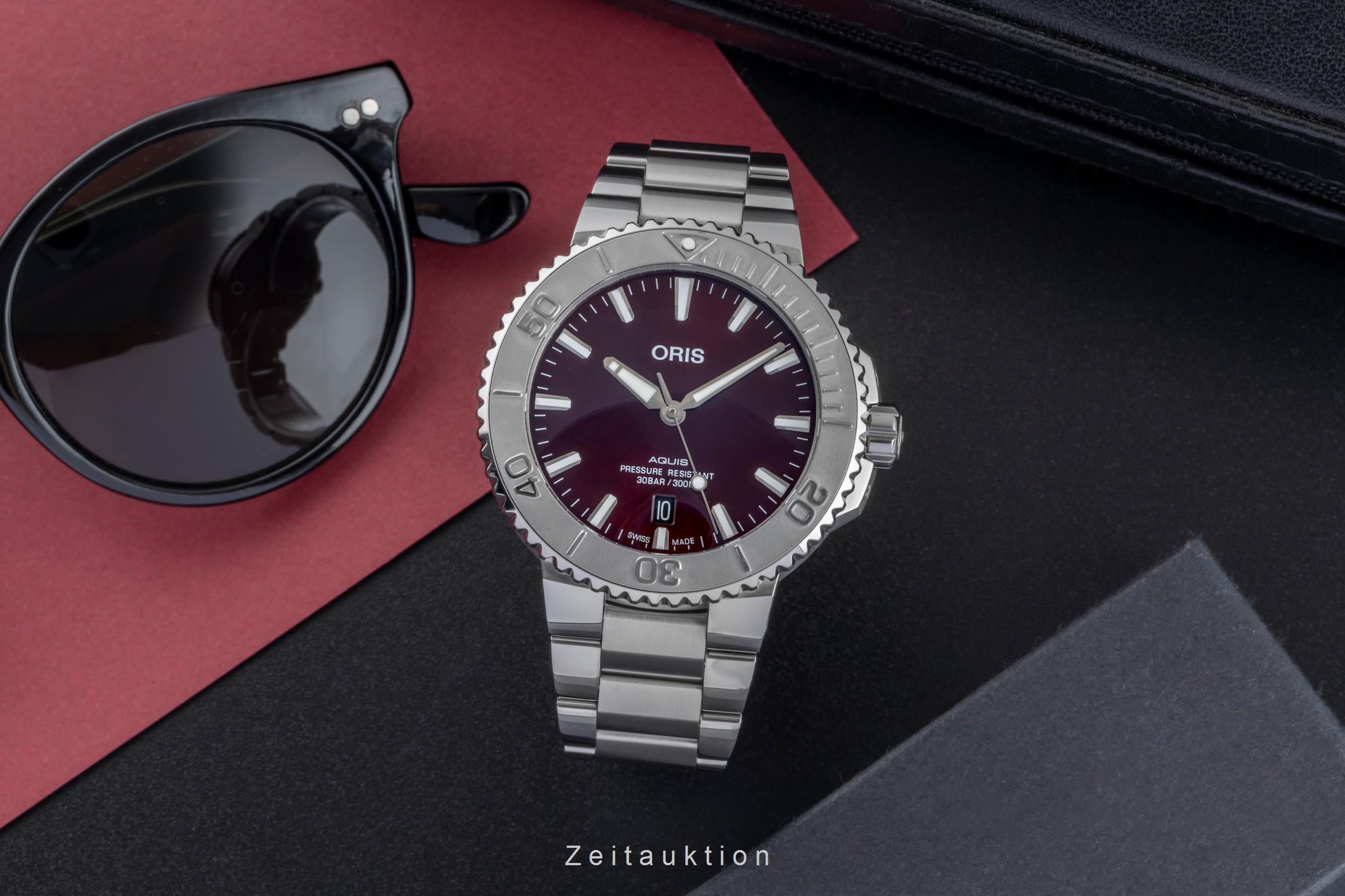 Oris Aquis Date acero automático reloj para caballeros 01 733 7766 4158  [2504921]