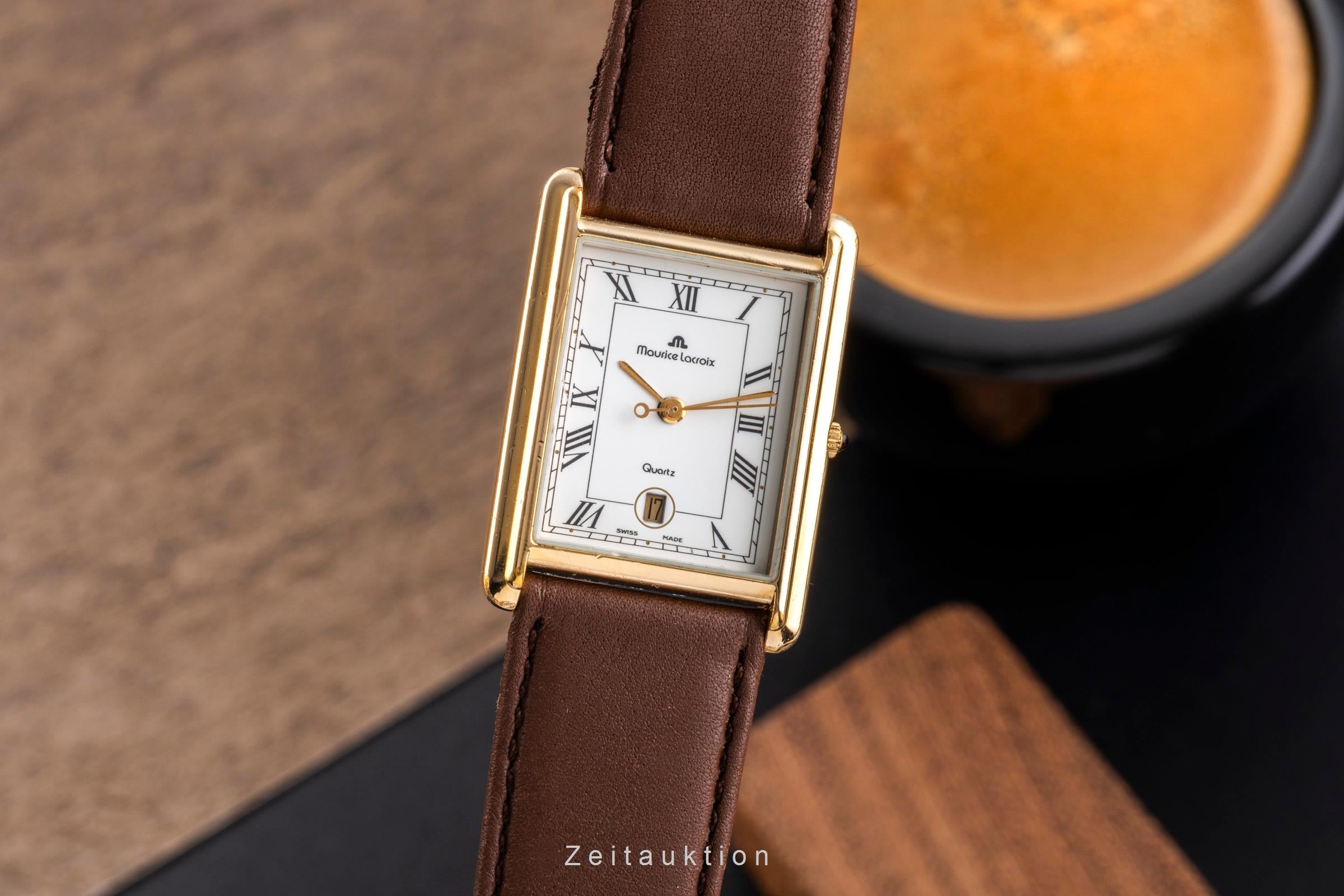 Maurice Lacroix Les Classiques Messing vergoldet Quarz Herrenuhr Ref. 82105  [2504929]