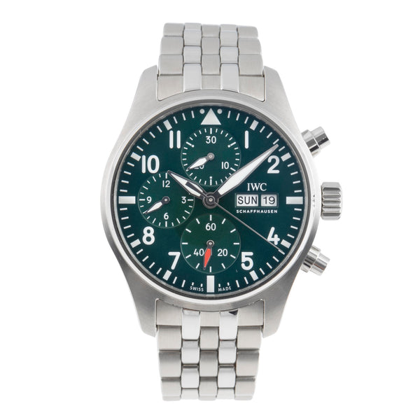 IWC Fliegerchronograph chronographe acier automatique montre pour hommes IW388104 LP: 9300EUR  [2504933]