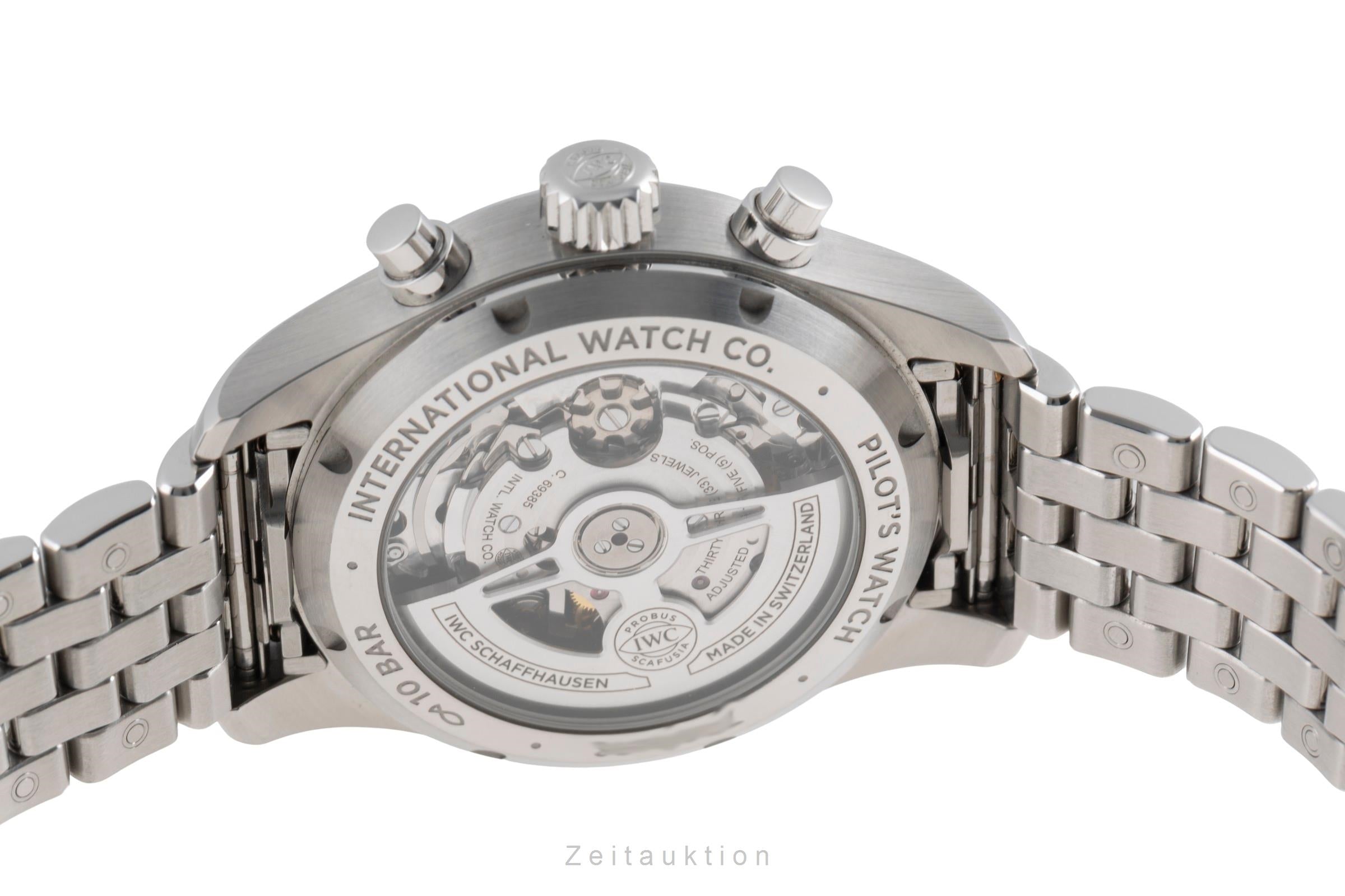 IWC Fliegerchronograph chronographe acier automatique montre pour hommes IW388104 LP: 9300EUR  [2504933]