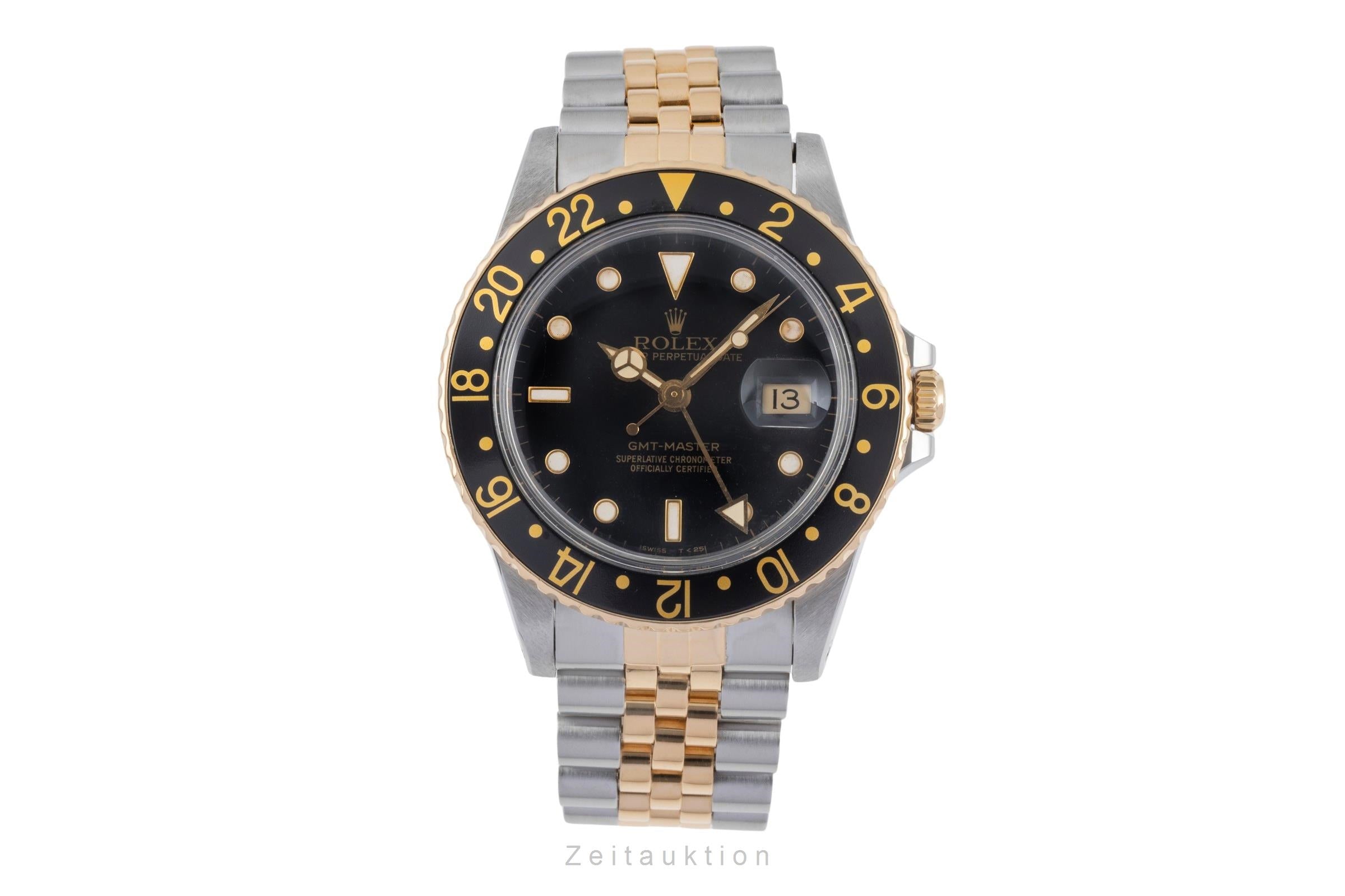 Rolex GMT-Master acier / or  automatique montre pour hommes 16753 Vintage  [2504942]