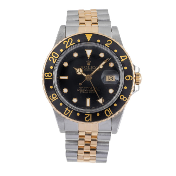 Rolex GMT-Master acier / or  automatique montre pour hommes 16753 Vintage  [2504942]