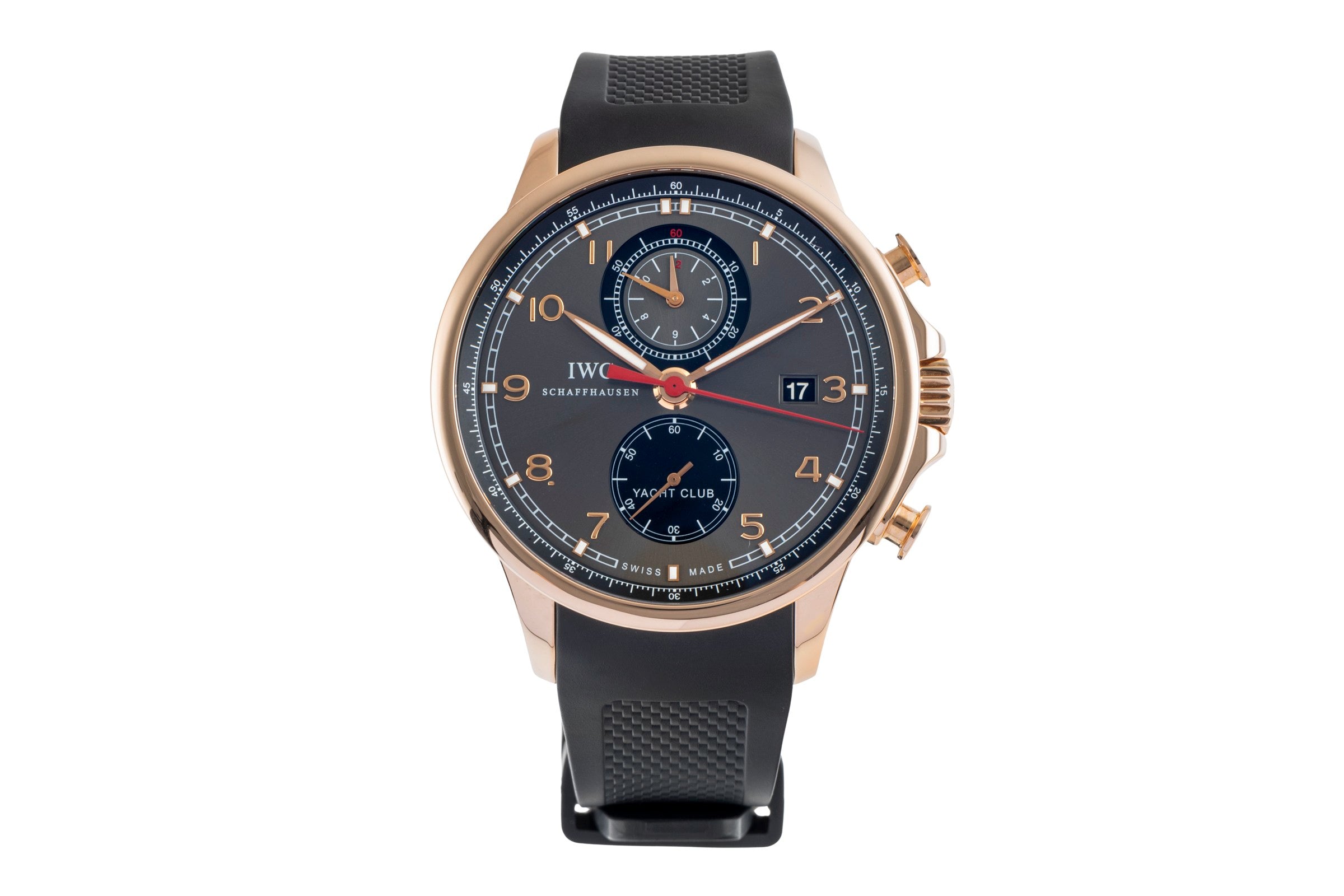 IWC Portugieser cronografo oro rosso 18 ct automatismo orologio da uomo IW390202  [2504945]