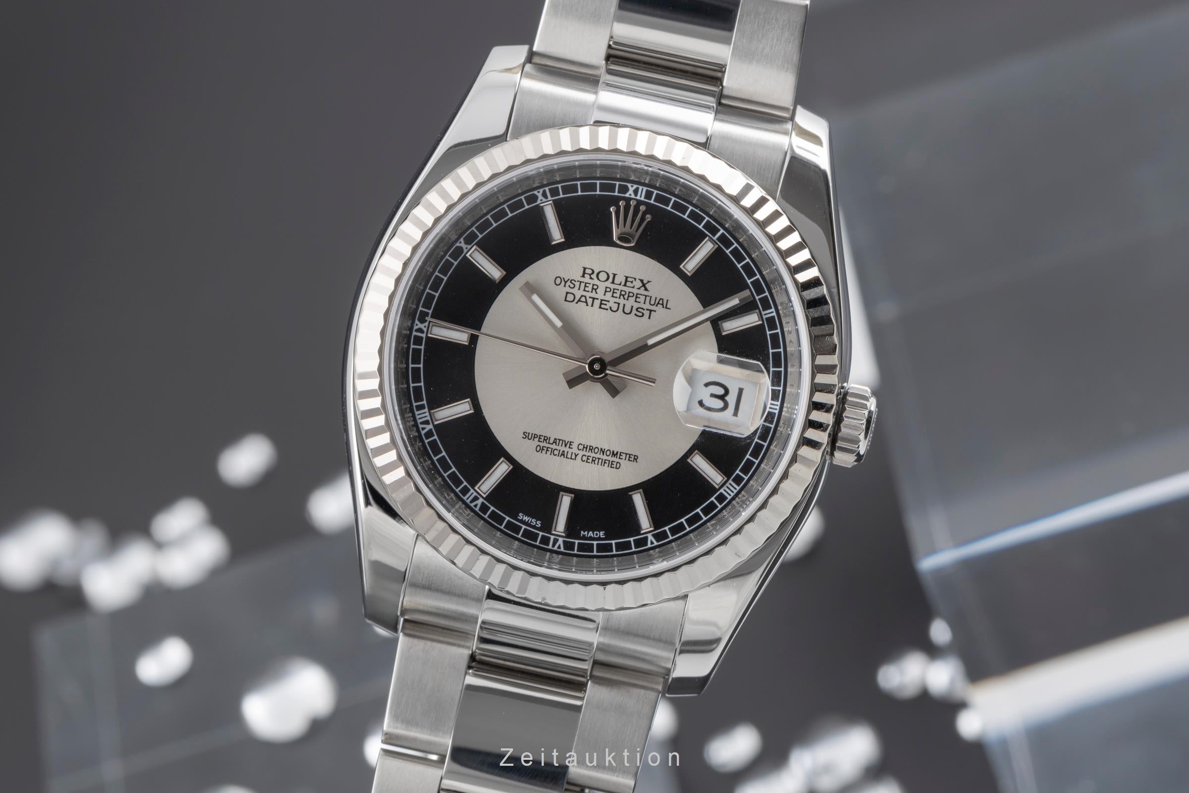 Rolex Datejust 36 Stahl Weissgold Automatik Herrenuhr Oyster Ref. 116234 M-Serie [2504946]