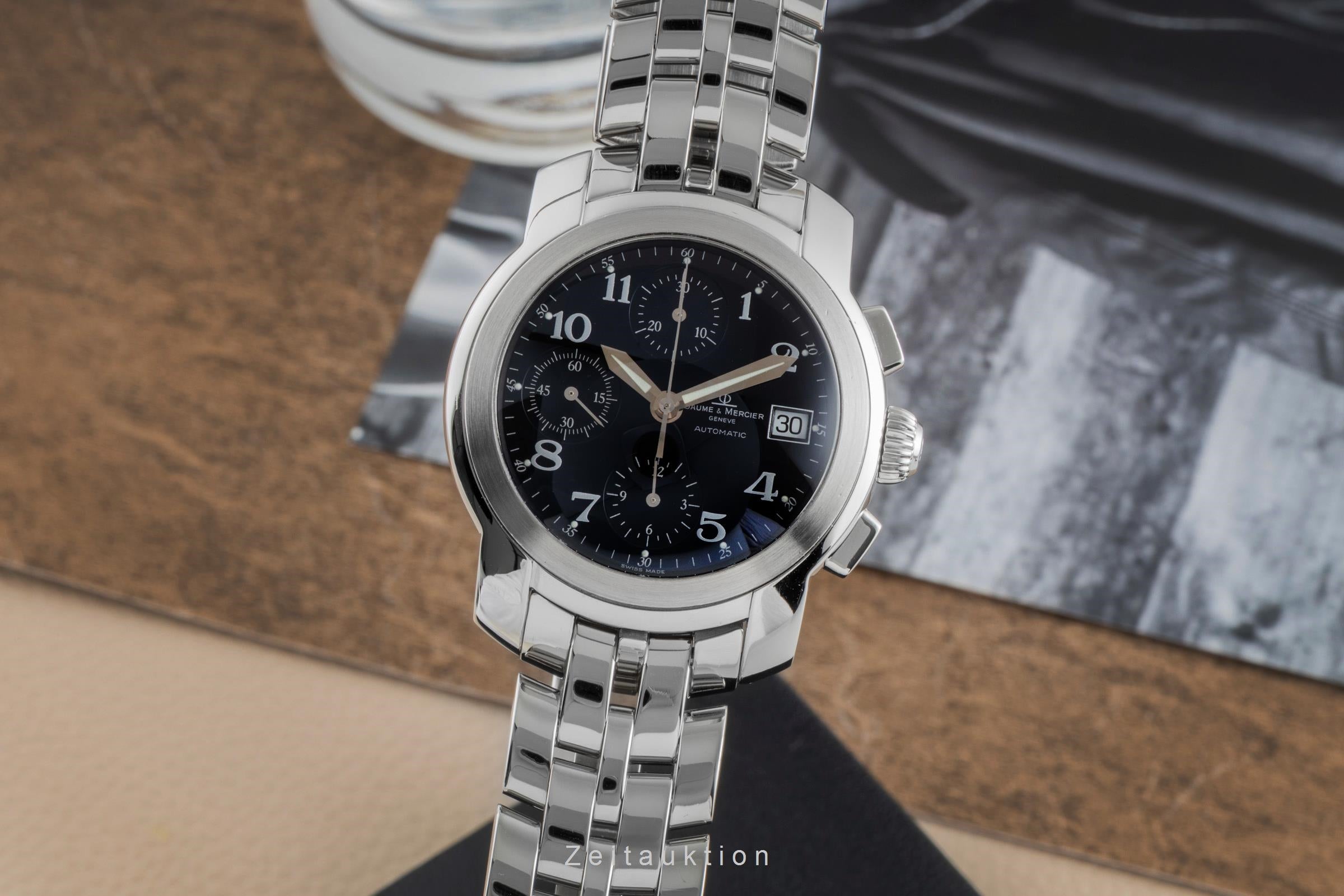 Baume & Mercier Capeland chronographe acier automatique montre pour hommes MOAO6859  MV045216  [2504974]