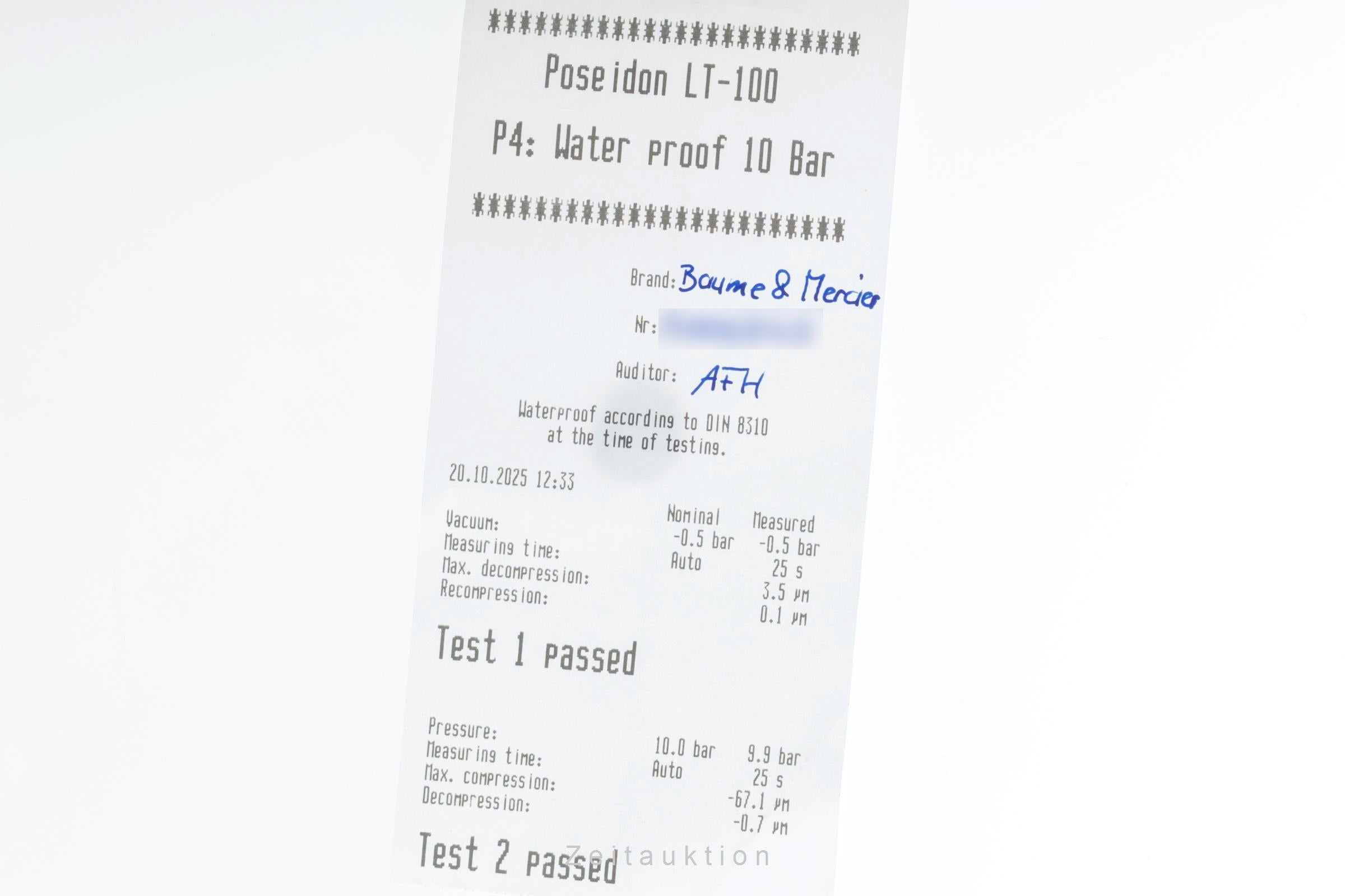 Baume & Mercier Capeland chronograph steel automatic men's watch MOAO6859  MV045216  [2504974]