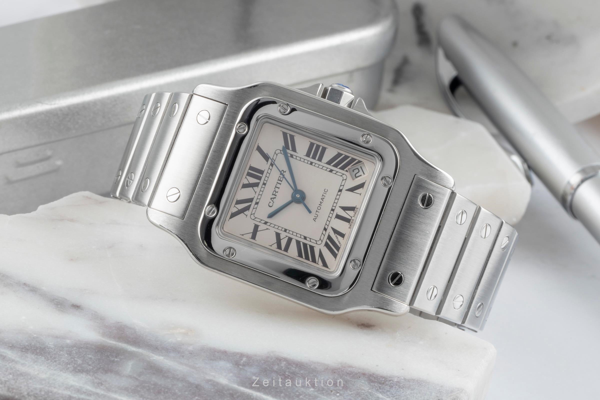 Cartier Santos acero automático reloj para caballeros 2823  [2504987]