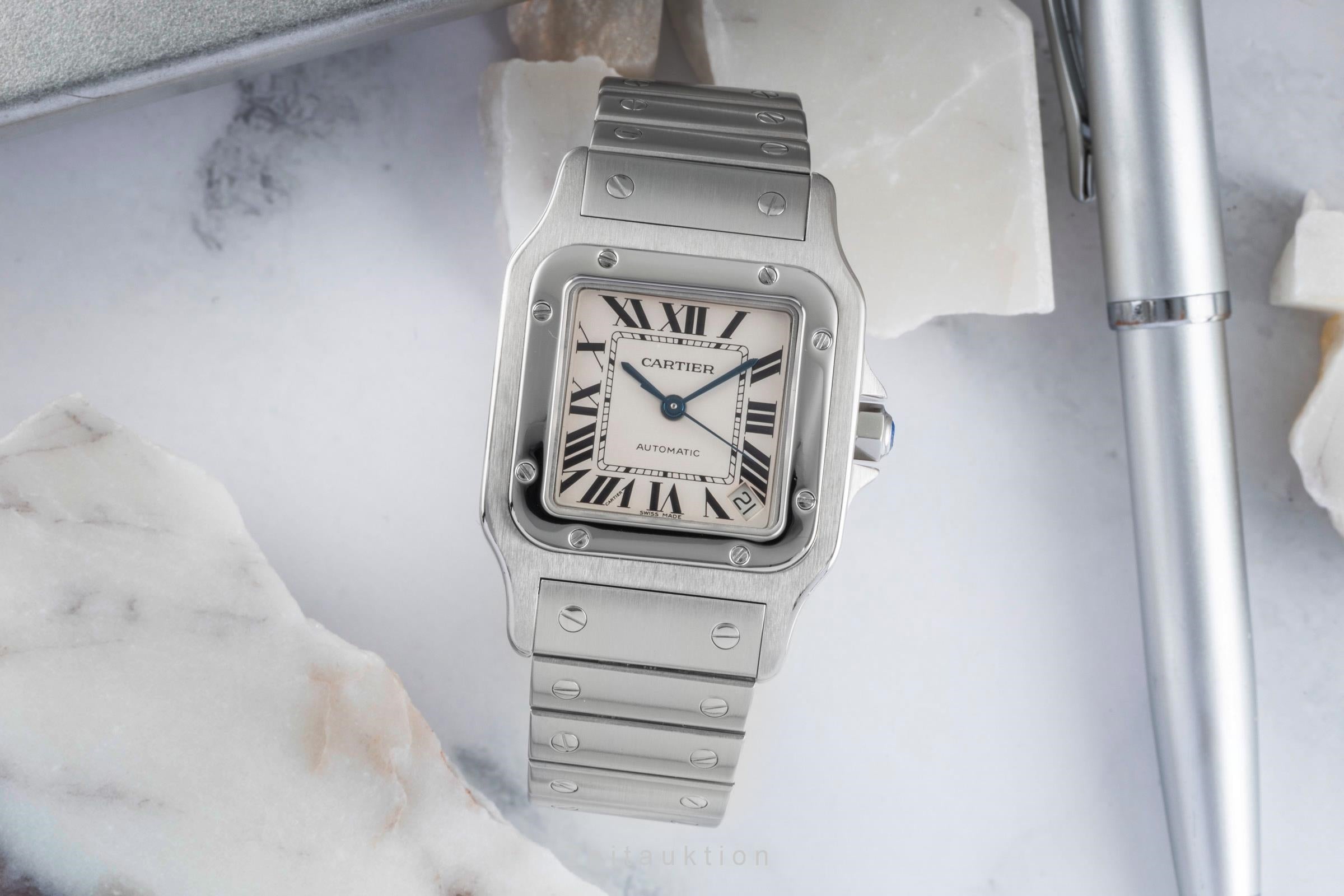 Cartier Santos acero automático reloj para caballeros 2823  [2504987]