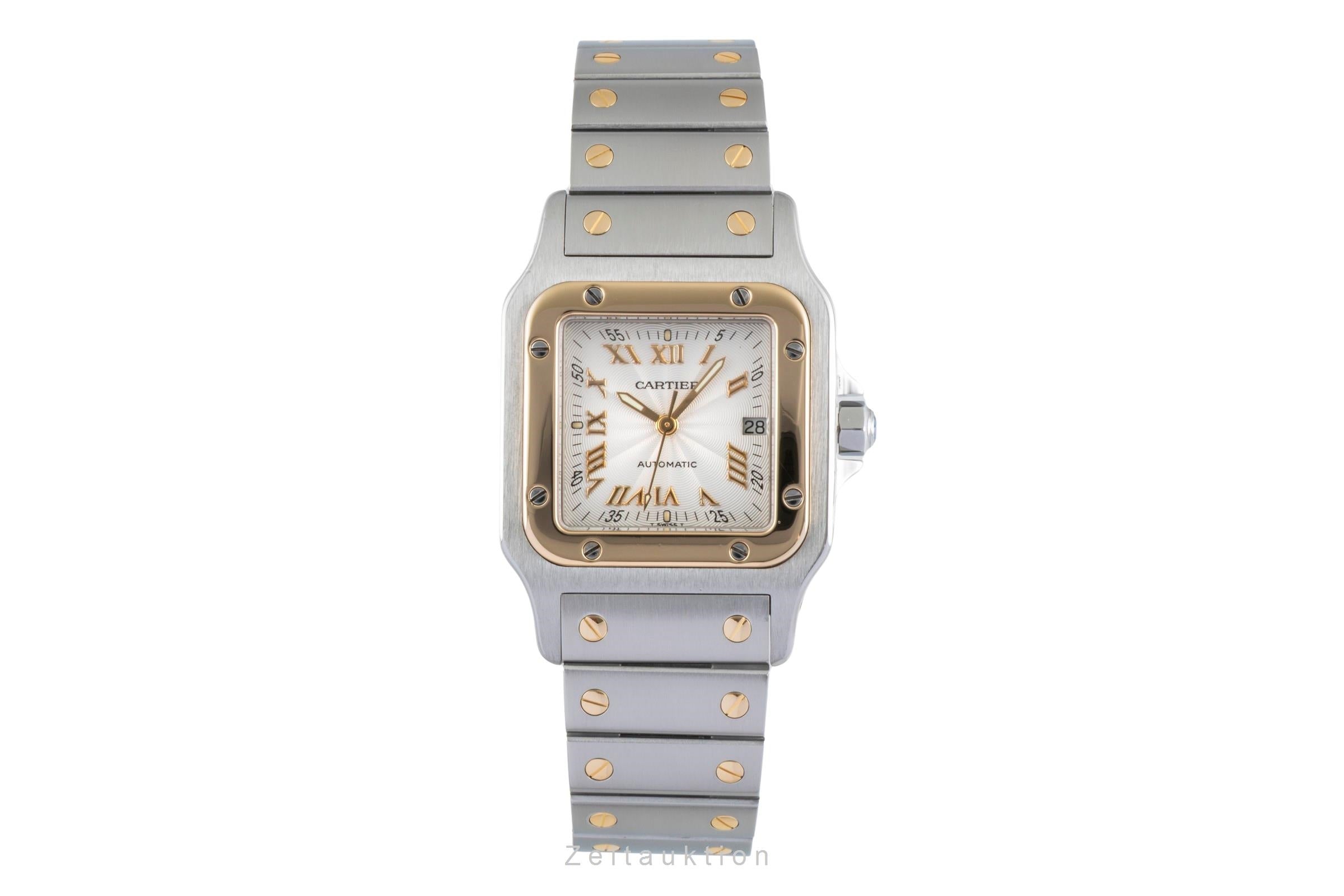 Cartier Santos steel / gold automatic men's watch W20041C4  [2504989]