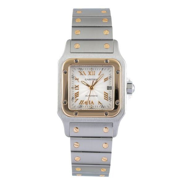 Cartier Santos steel / gold automatic men's watch W20041C4  [2504989]
