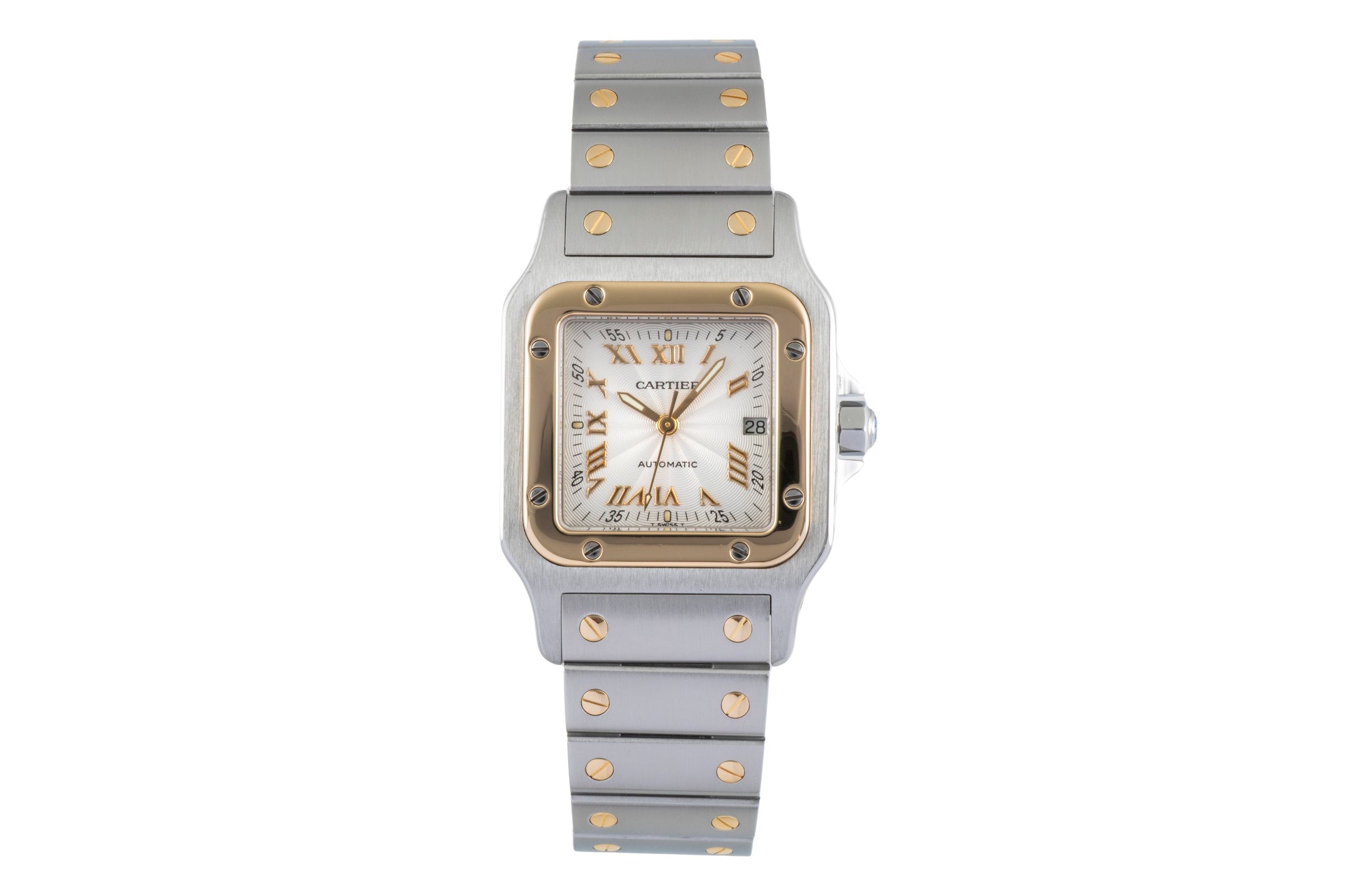 Cartier Santos steel / gold automatic men's watch W20041C4  [2504989]