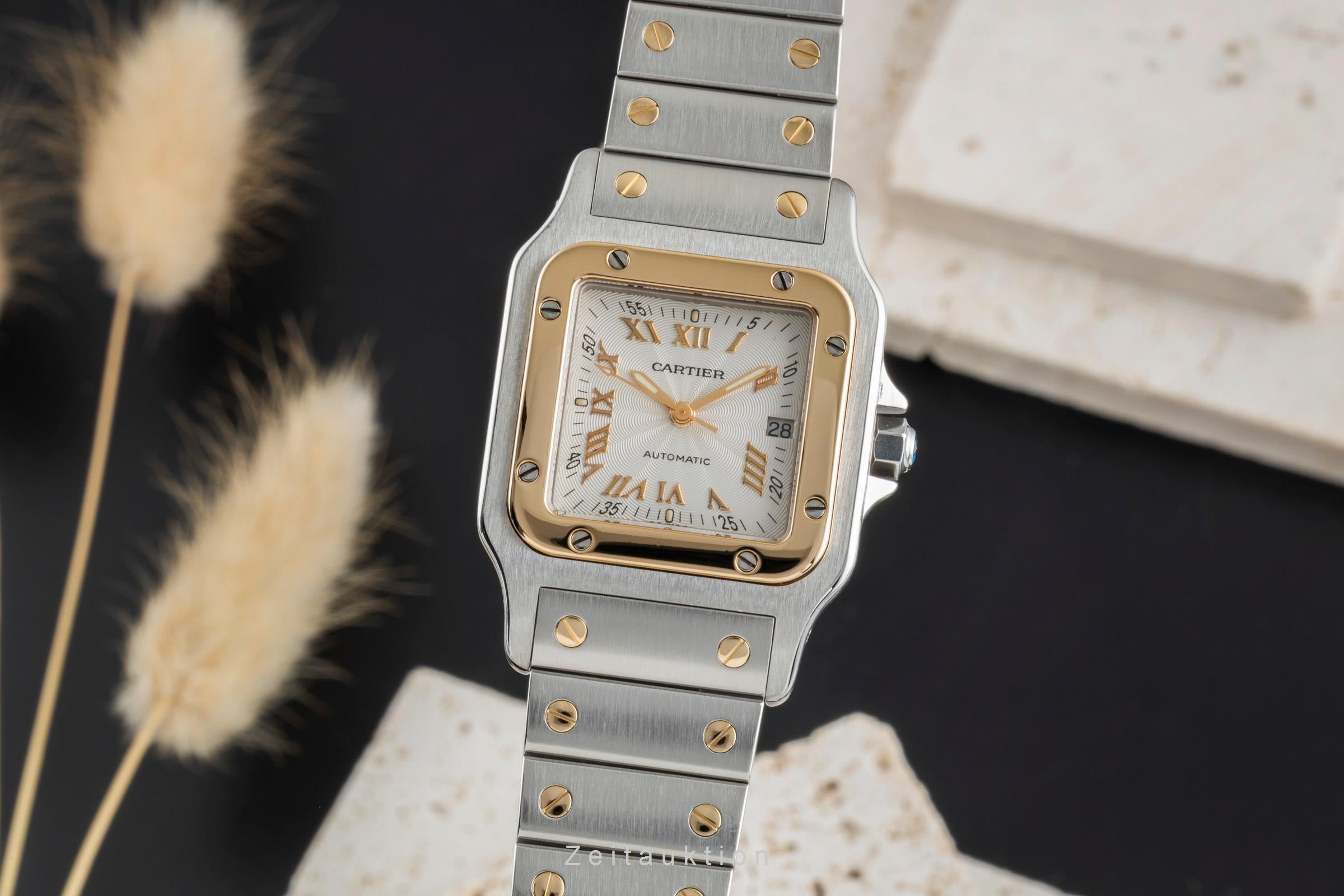 Cartier Santos steel / gold automatic men's watch W20041C4  [2504989]