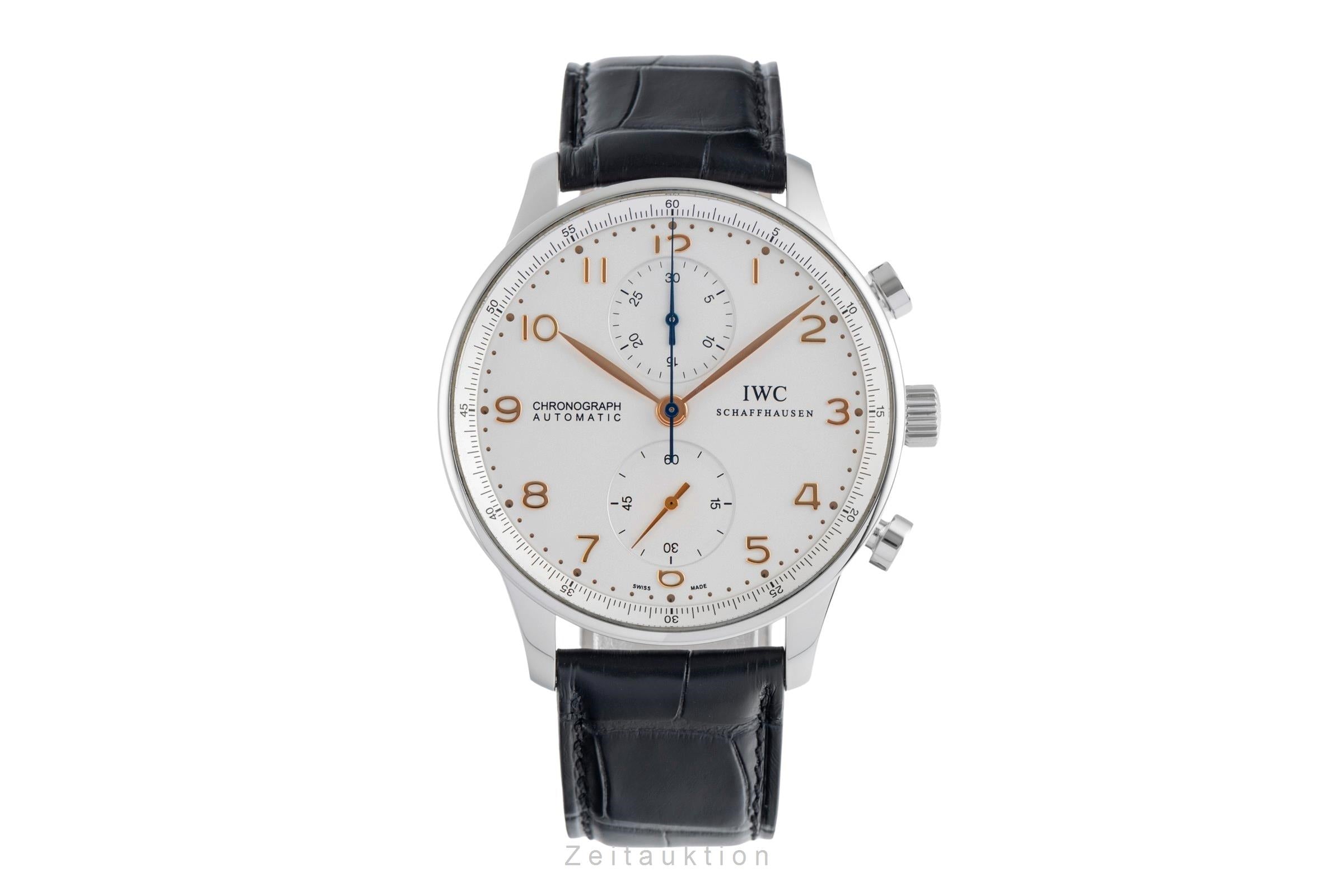 IWC Portugieser chronograph steel automatic men's watch IW371401 LP: 9100EUR  [2504992]