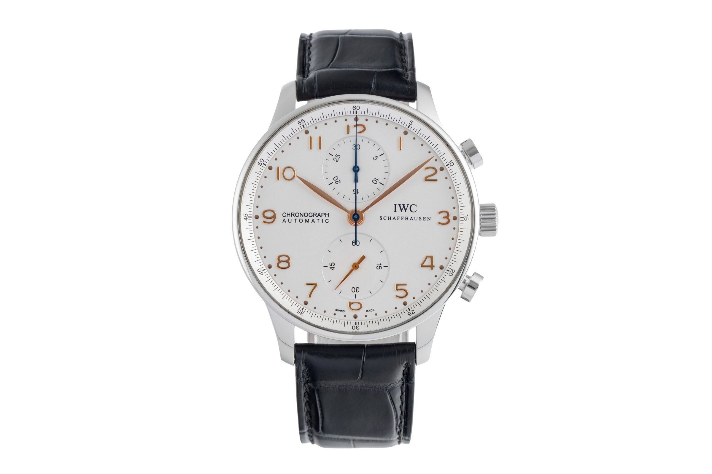 IWC Portugieser cronografo acciaio automatismo orologio da uomo IW371401 LP: 9100EUR  [2504992]