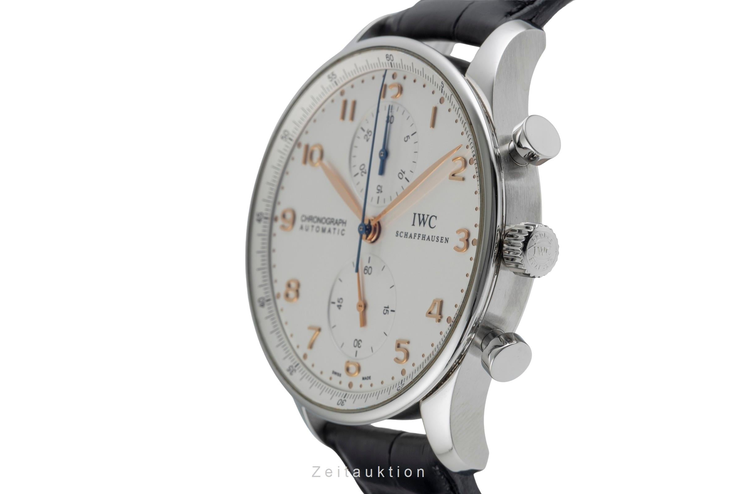 IWC Portugieser chronograph steel automatic men's watch IW371401 LP: 9100EUR  [2504992]