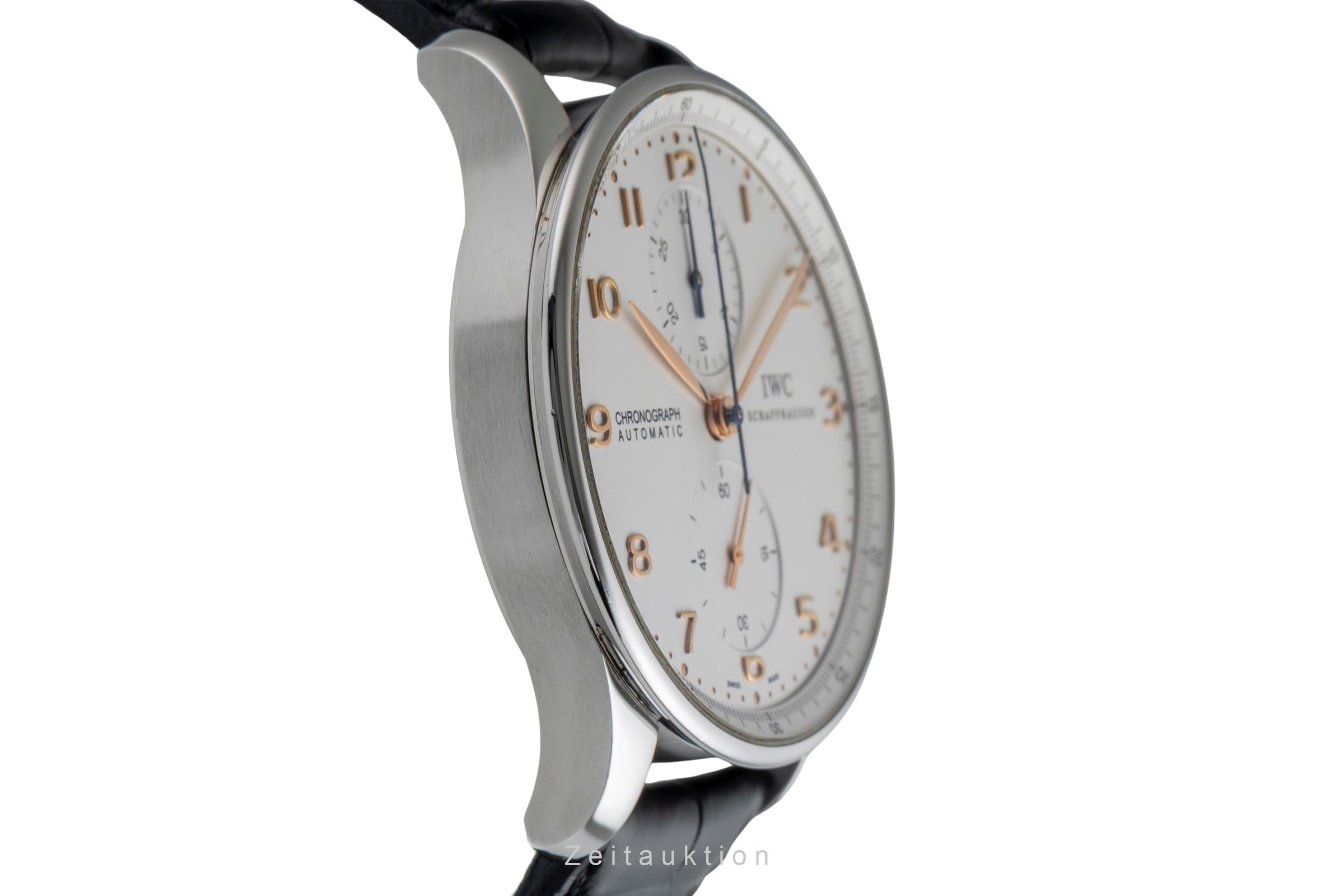 IWC Portugieser chronograph steel automatic men's watch IW371401 LP: 9100EUR  [2504992]
