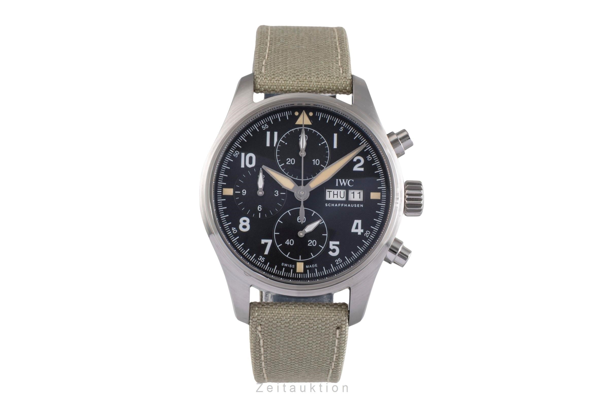 IWC Pilot Spitfire Chronograph Automatik Edelstahl Ref IW387901 B&P NP: 7300,- € [2504993]