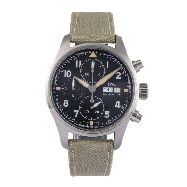IWC Pilot Spitfire Chronograph Automatik Edelstahl Ref IW387901 B&P NP: 7300,- € [2504993]