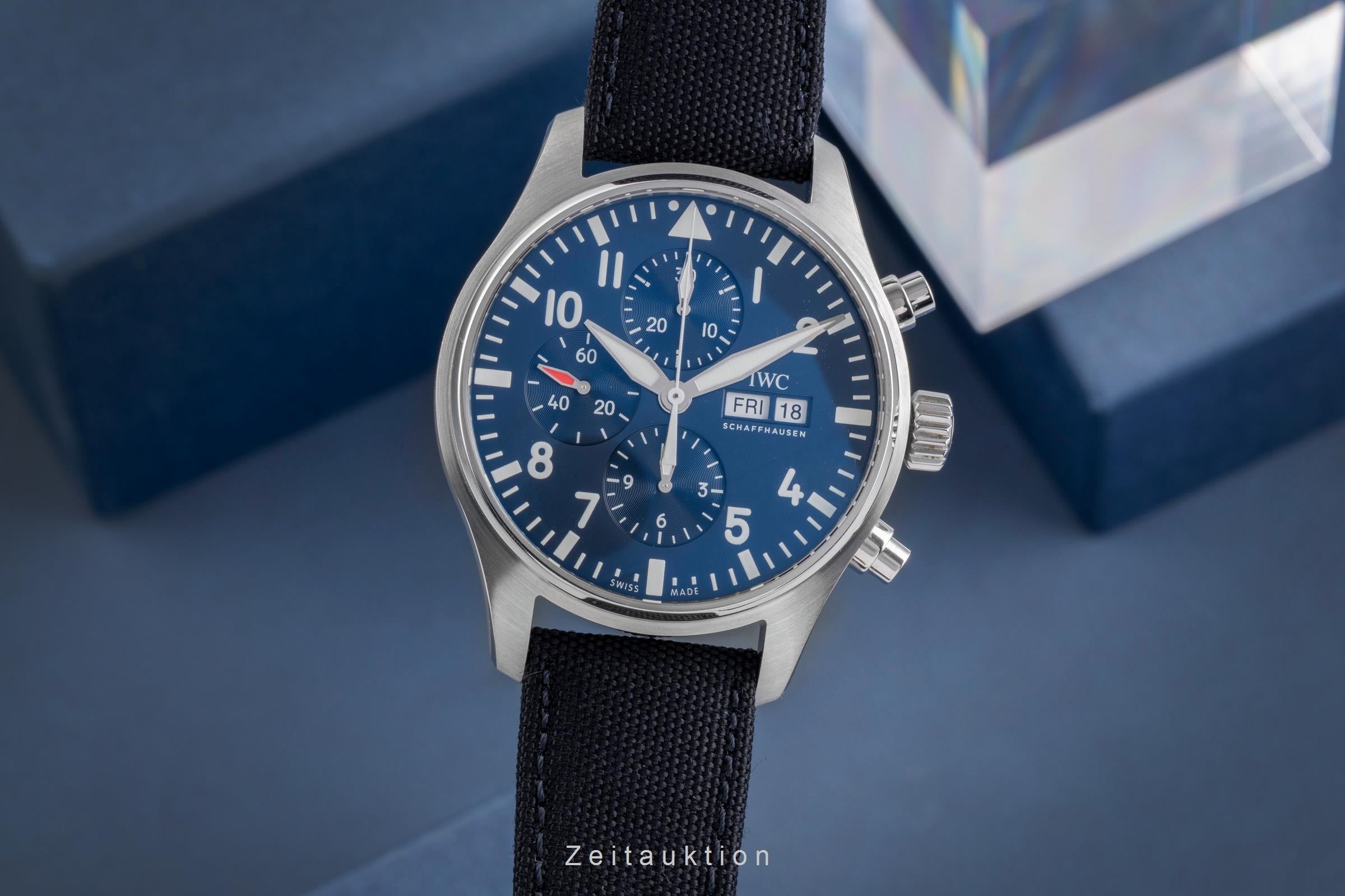 IWC Fliegerchronograph cronografo acciaio automatismo orologio da uomo IW377714 LP: 7800EUR  [2505001]