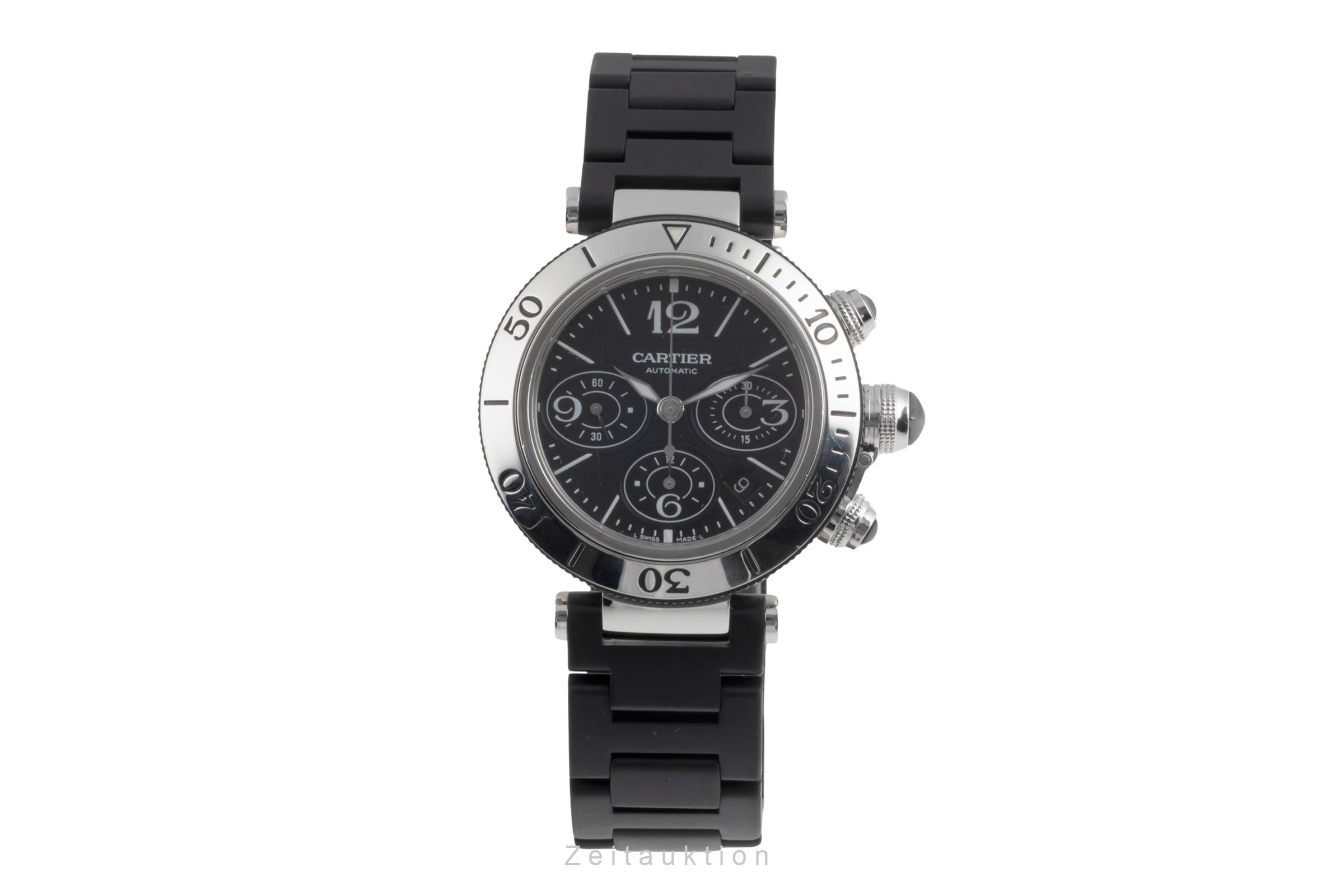 Cartier Pasha Seatimer Chronograph Stahl Automatik Herrenuhr W31088U2 2995 [2505017]