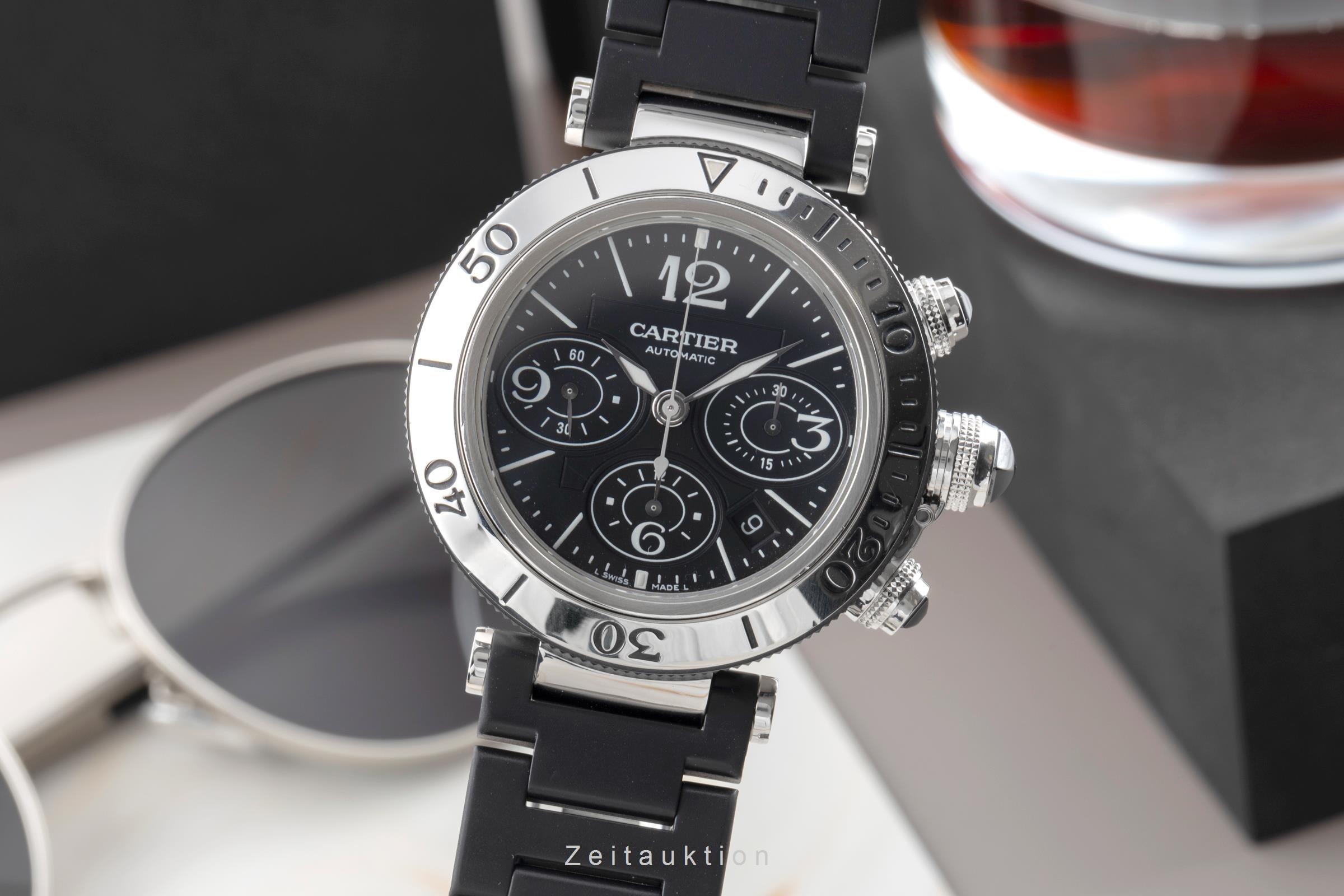 Cartier Pasha Seatimer chronograph steel automatic Kal. 8630 Ref