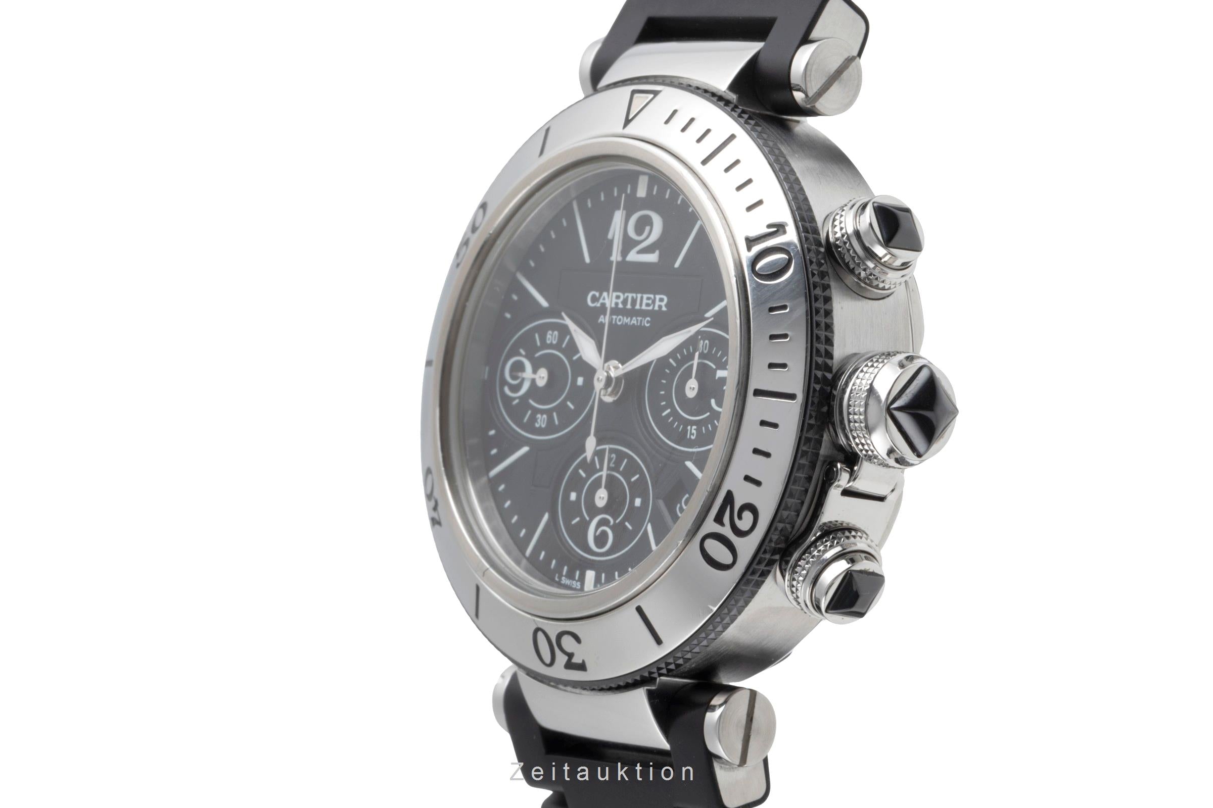 Cartier Pasha Seatimer Chronograph Stahl Automatik Herrenuhr W31088U2 2995 [2505017]