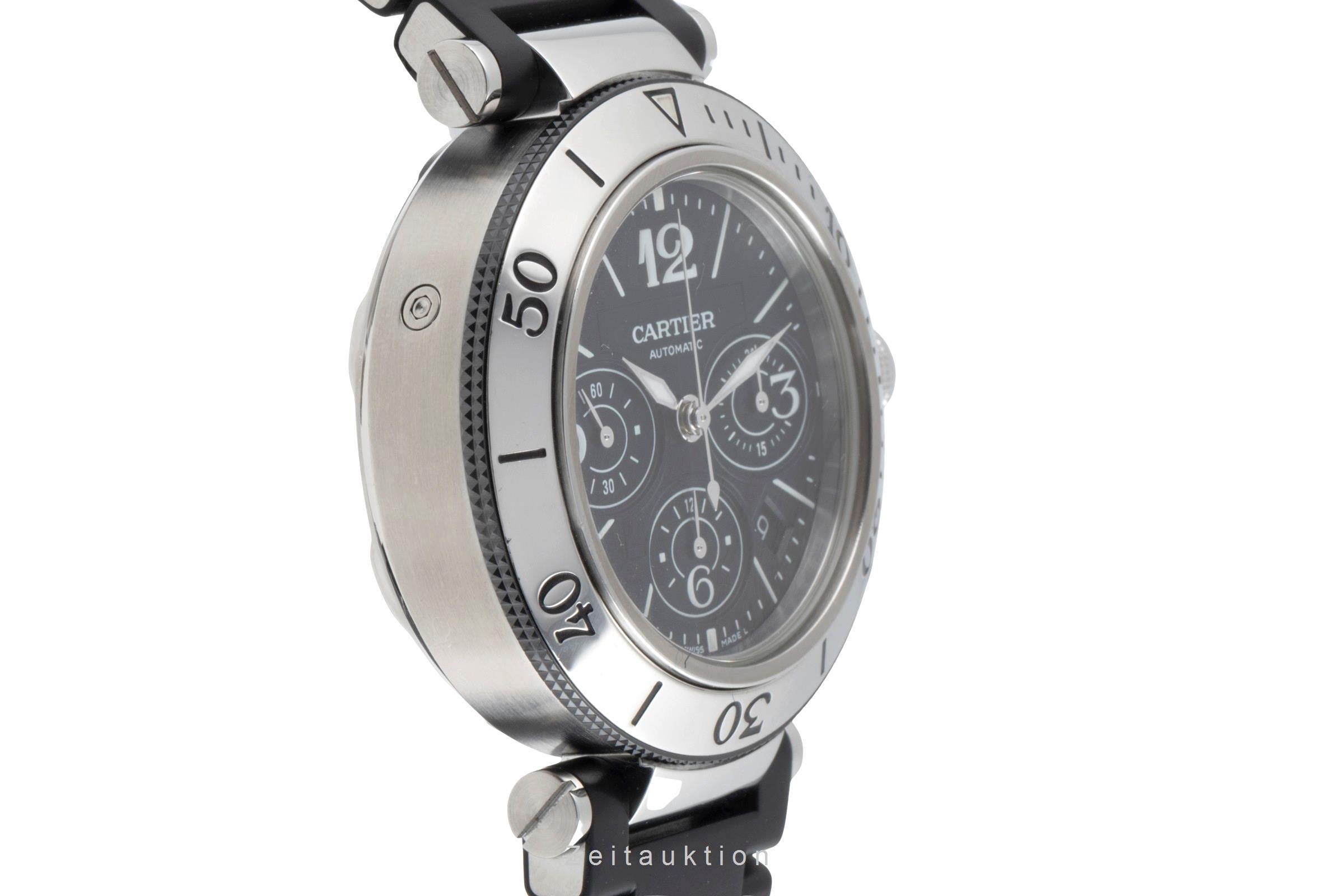 Cartier Pasha Seatimer Chronograph Stahl Automatik Herrenuhr W31088U2 2995 [2505017]