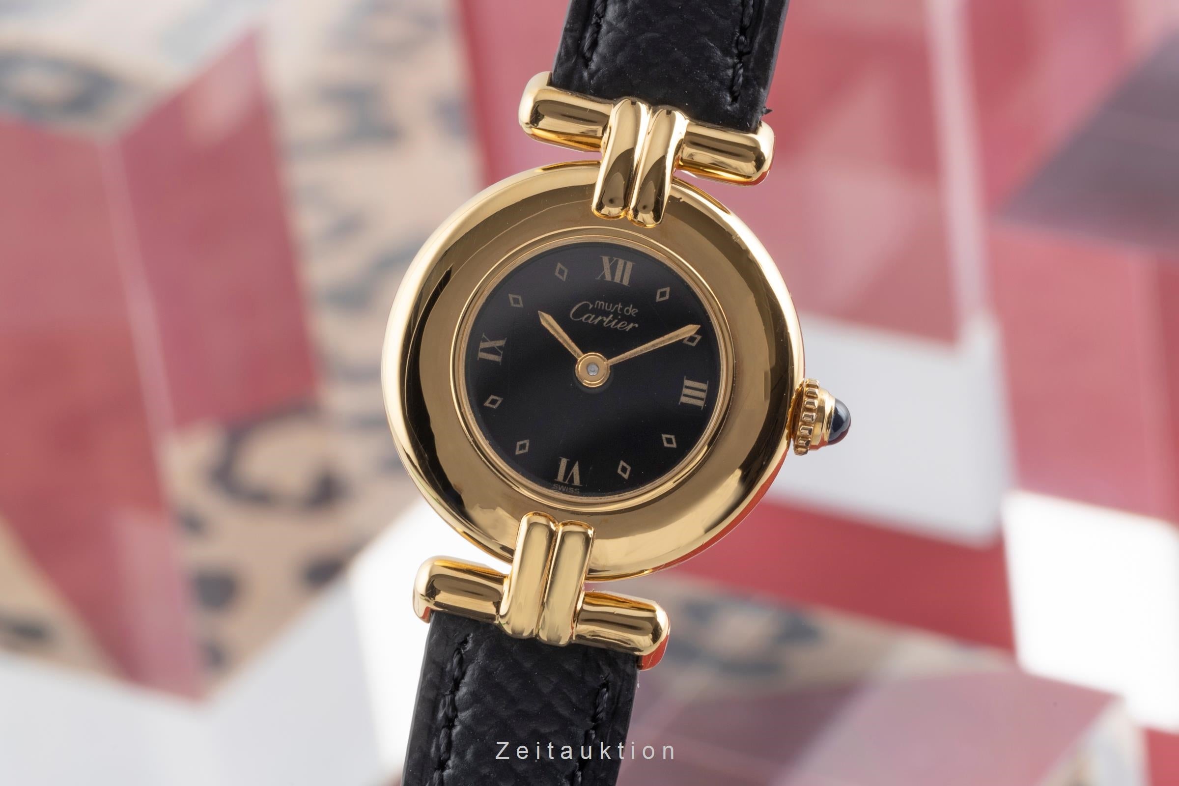 Cartier Colisee argent doré quartz montre pour femmes 590002  [2505018]