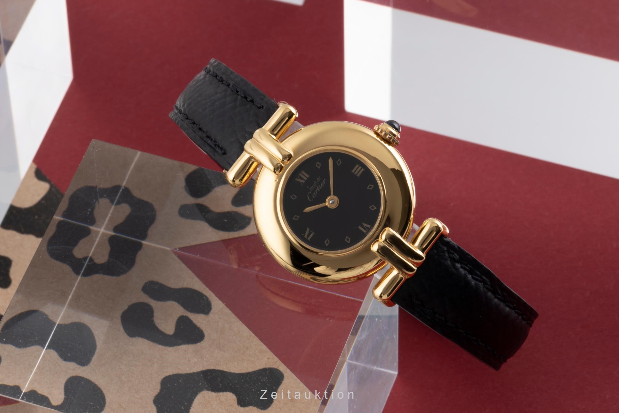 Cartier Colisee argento dorato quarzo orologio da donna 590002  [2505018]