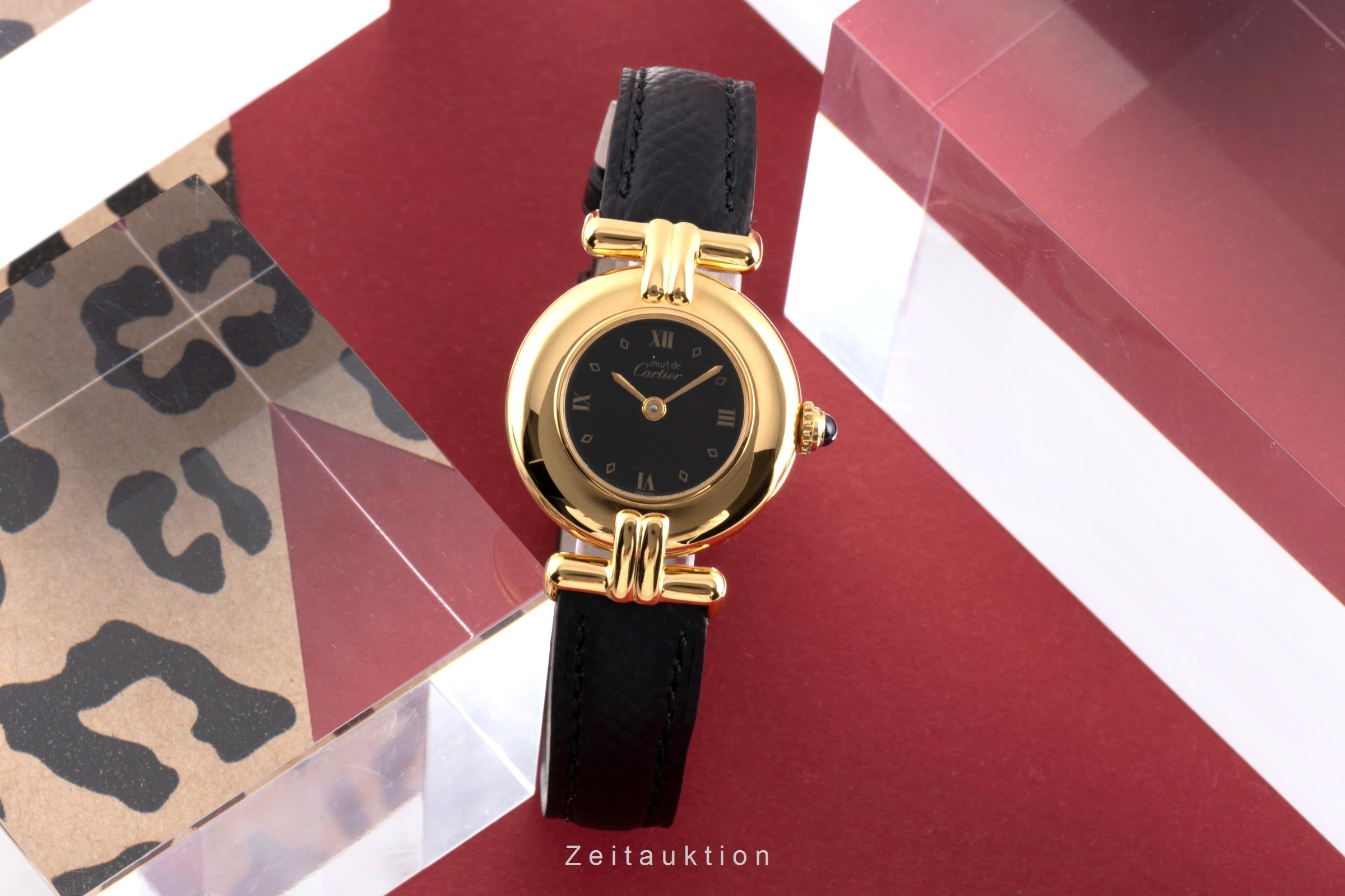 Cartier Colisee argento dorato quarzo orologio da donna 590002  [2505018]