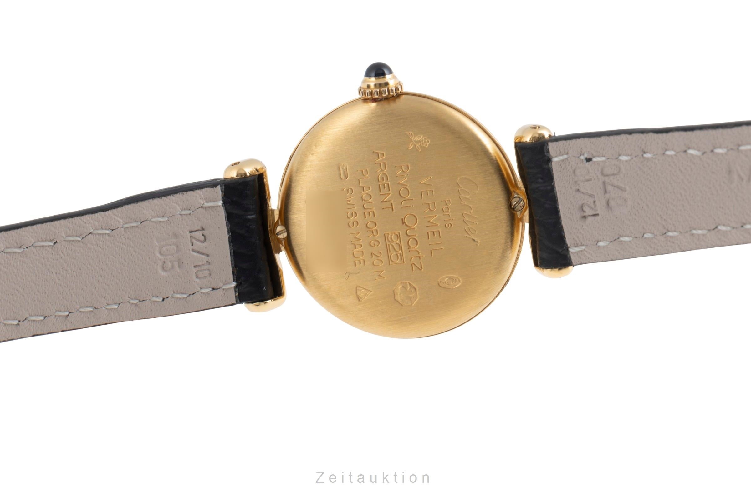 Cartier Colisee argento dorato quarzo orologio da donna 590002  [2505018]