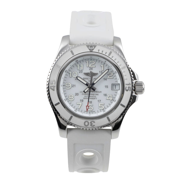 Breitling Superocean II 36 White Automatik Medium Size Ref. A17312D2/A775 B&P [2505054]
