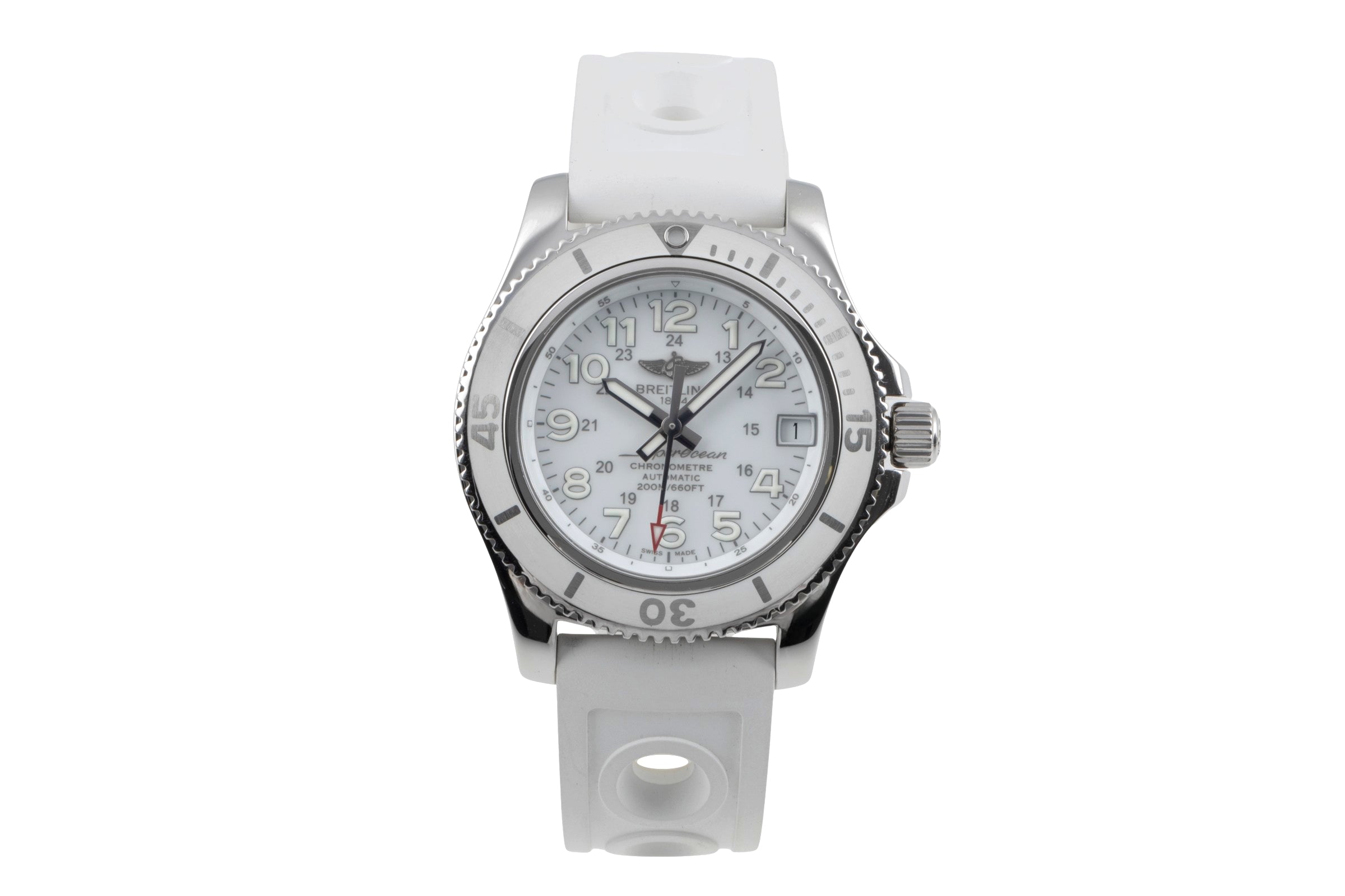 Breitling Superocean steel automatic women's watch A17312D2/A775 LP: 5050EUR  [2505054]