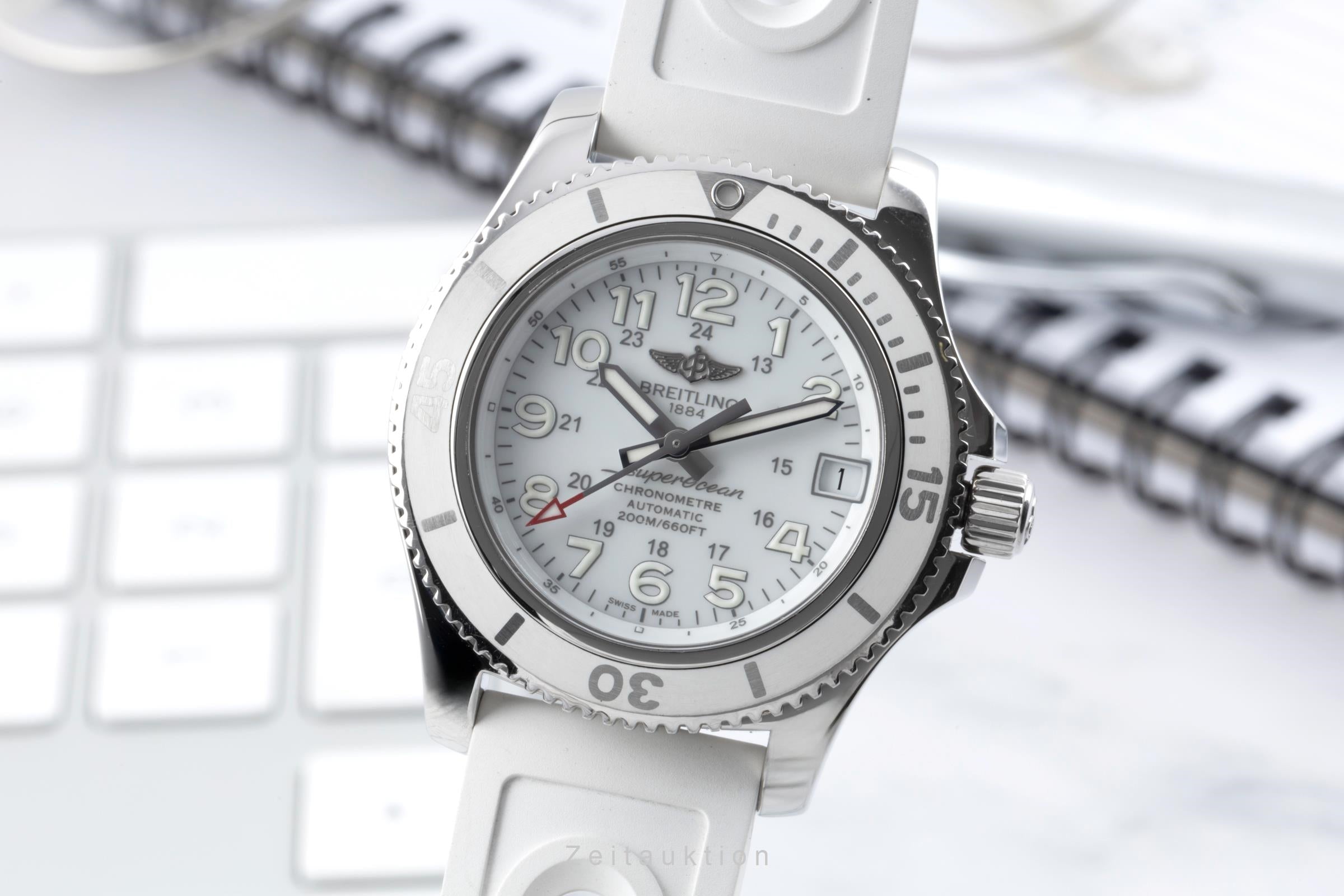 Breitling Superocean steel automatic women's watch A17312D2/A775 LP: 5050EUR  [2505054]