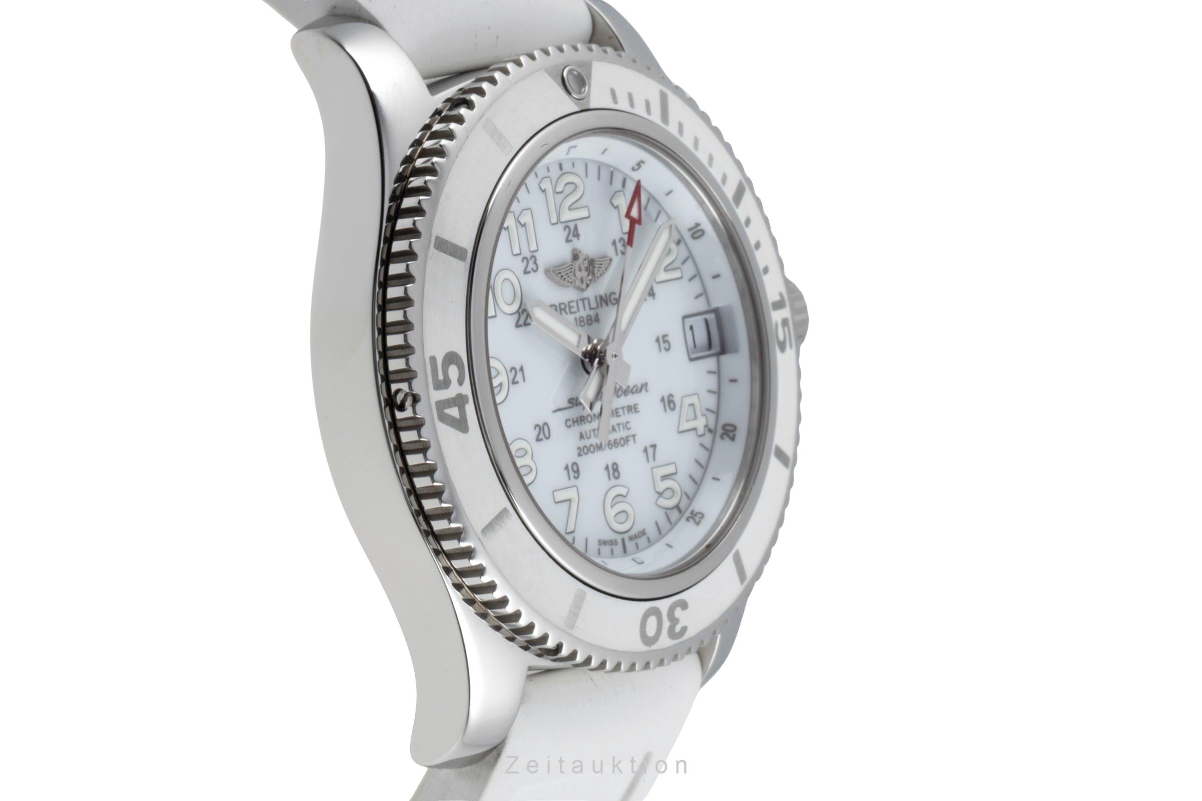 Breitling Superocean II 36 White Automatik Medium Size Ref. A17312D2/A775 B&P [2505054]