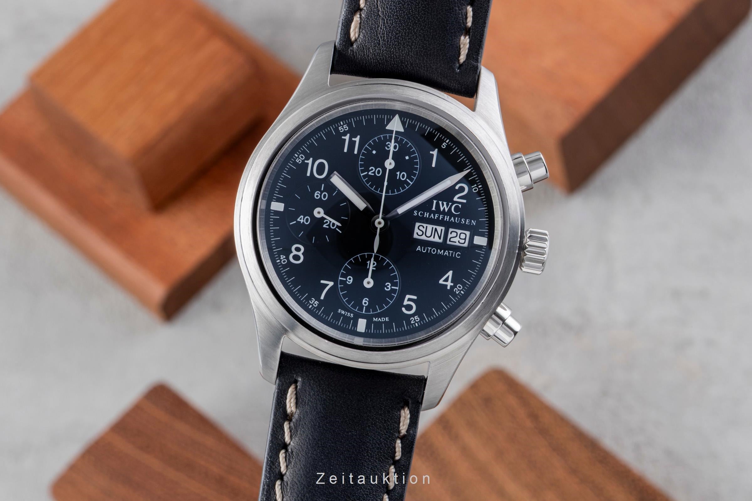 IWC Fliegerchronograph cronografo acciaio automatismo orologio da uomo IW370603 LP: 7700EUR  [2505069]
