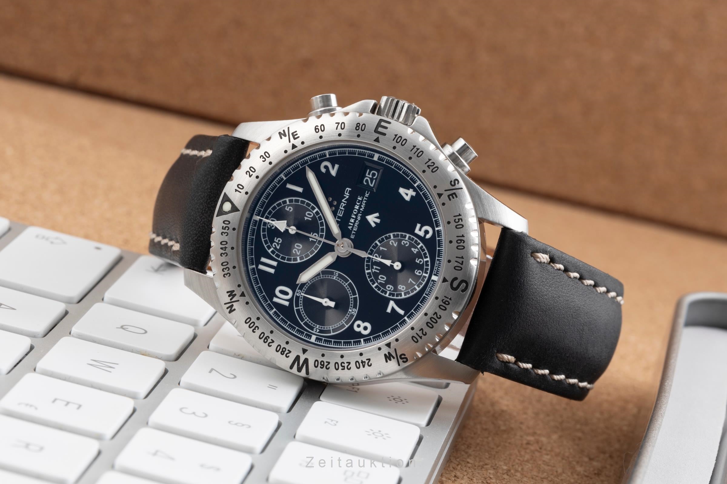 Eterna Matic Airforce Chronograph Edelstahl Automatik Herrenuhr Ref. 8418.41 [2505074]