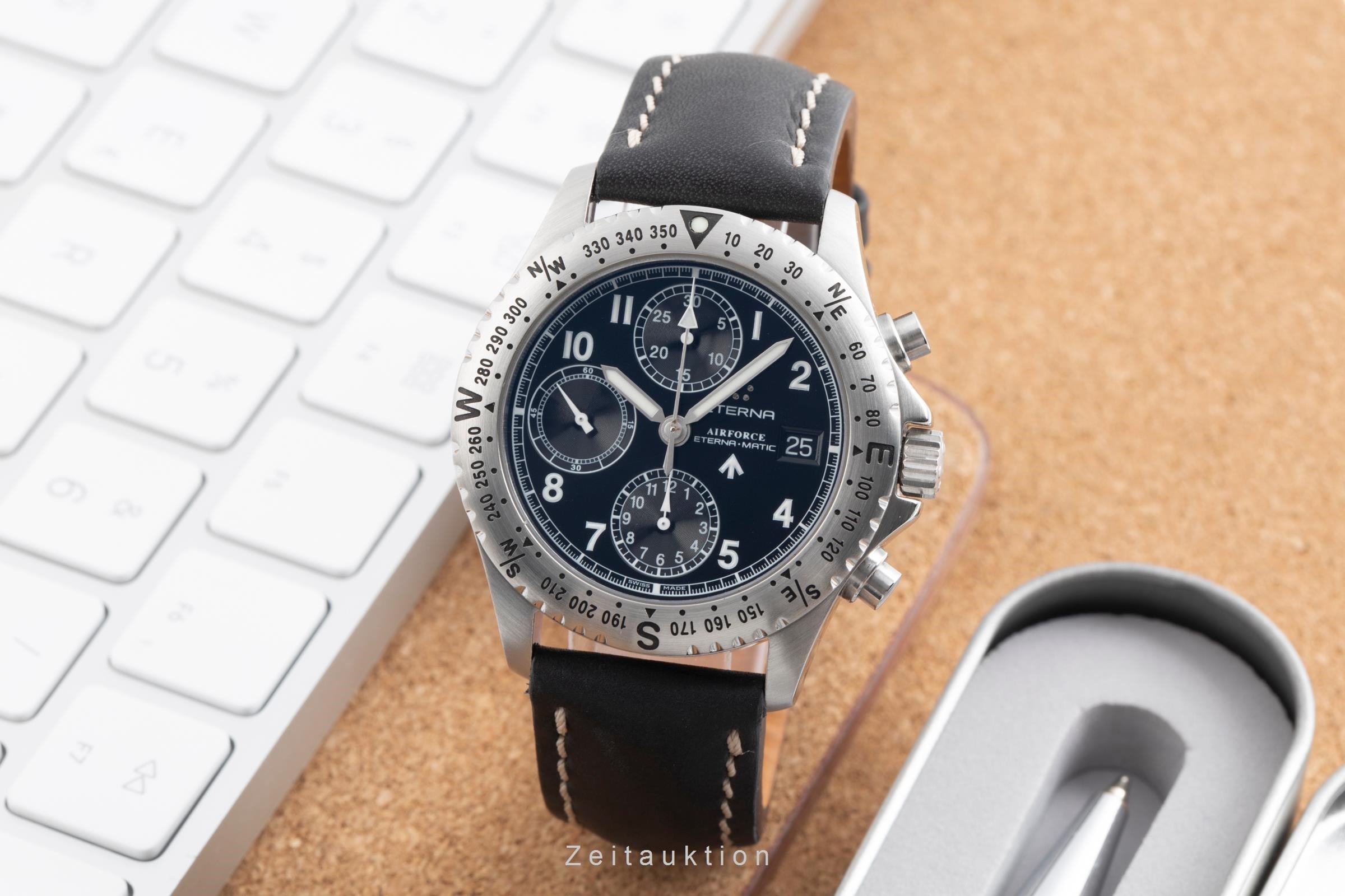 Eterna Matic Airforce Chronograph Edelstahl Automatik Herrenuhr Ref. 8418.41 [2505074]