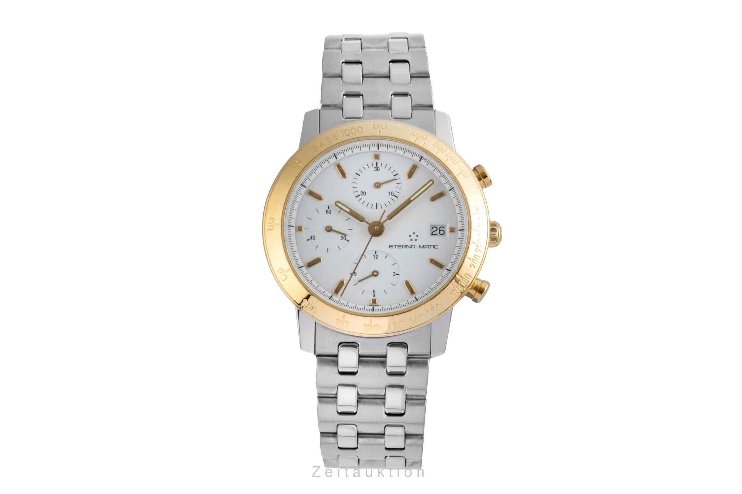 Eterna Kontiki chronograph steel / gold automatic Ref. 674.1501
