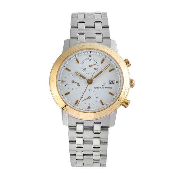 Eterna Kontiki chronographe acier / or  automatique montre pour hommes 674.1501.47S  [2505075]