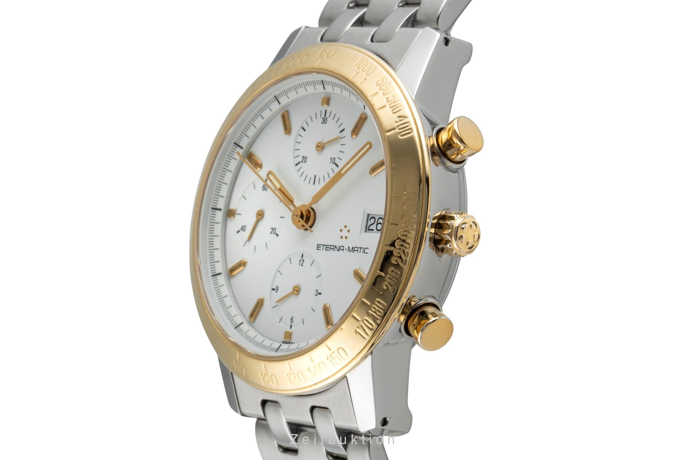 Eterna Kontiki chronographe acier / or  automatique montre pour hommes 674.1501.47S  [2505075]