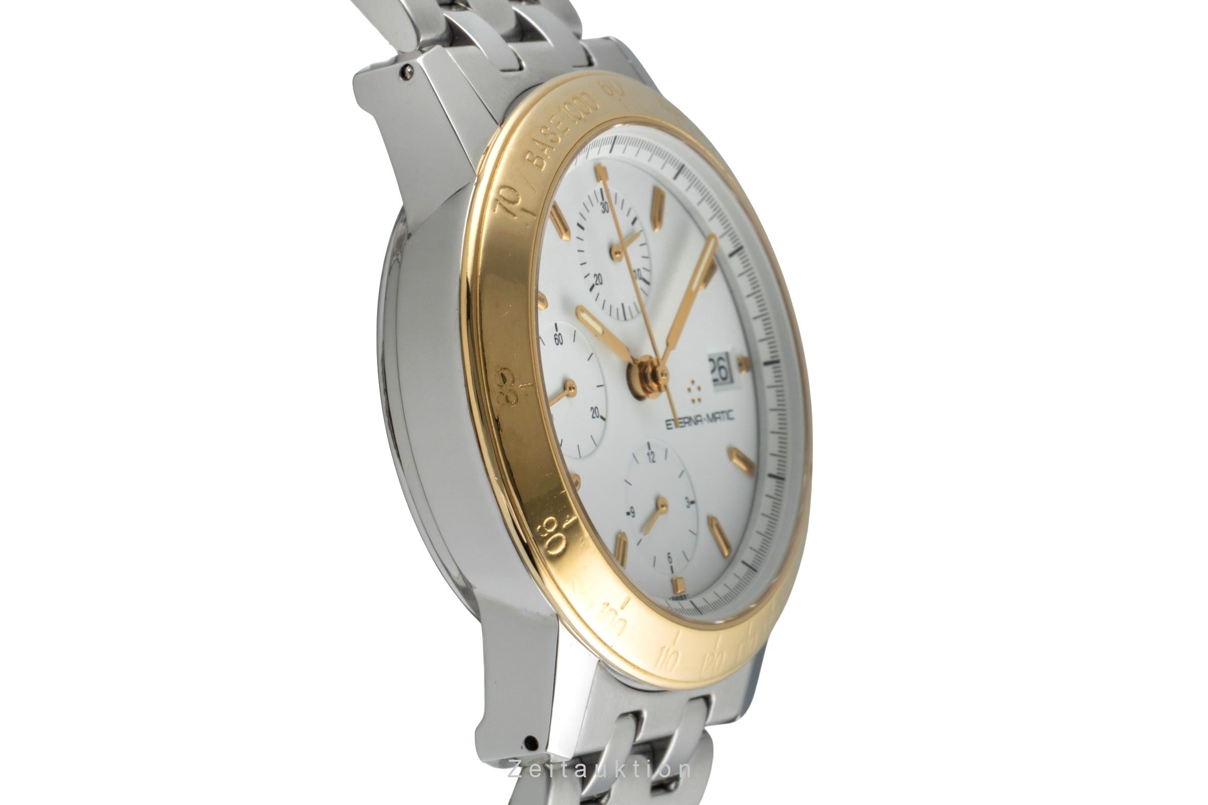 Eterna Kontiki chronographe acier / or  automatique montre pour hommes 674.1501.47S  [2505075]