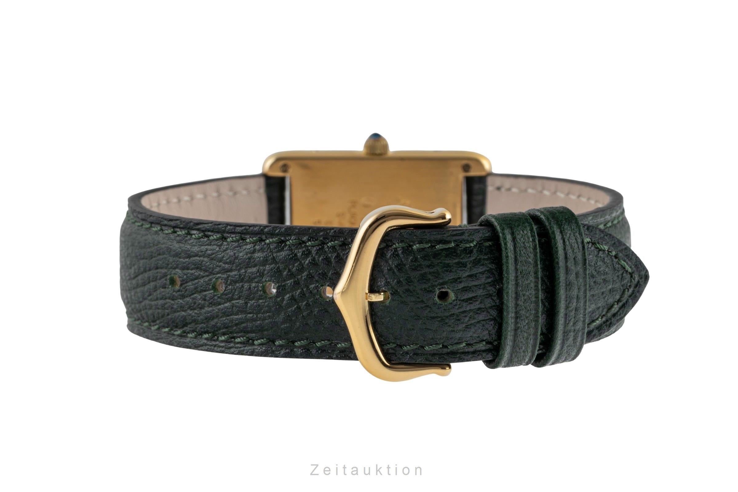 Cartier must Tank GM Vermeil Gold Roman Dial Silber Herrenuhr Medium Ref. 681006 [2505078]
