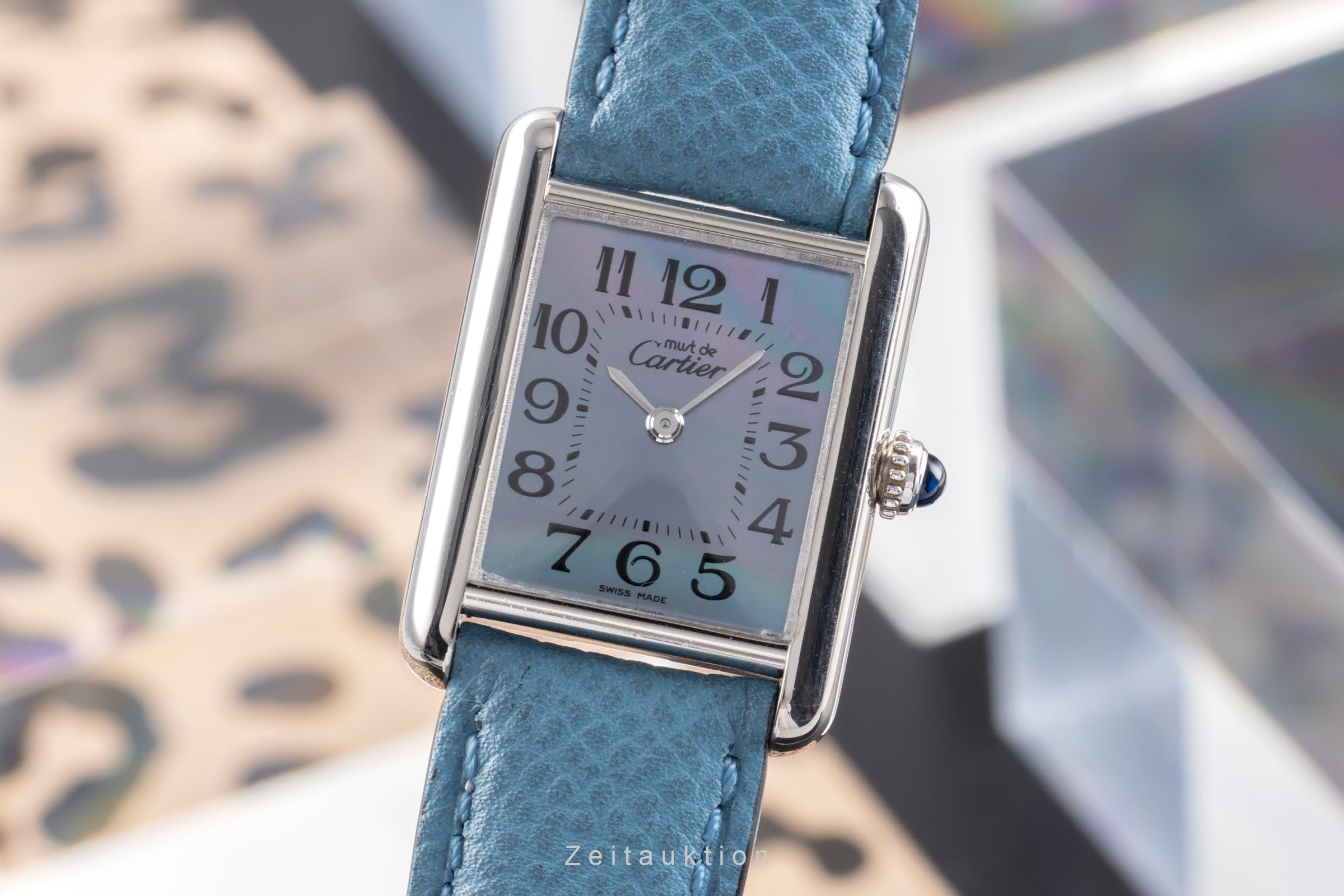 Cartier Tank must de Cartier MOP Dial Silber Quarz Damenuhr Ref. W1015655 2416 [2505079]