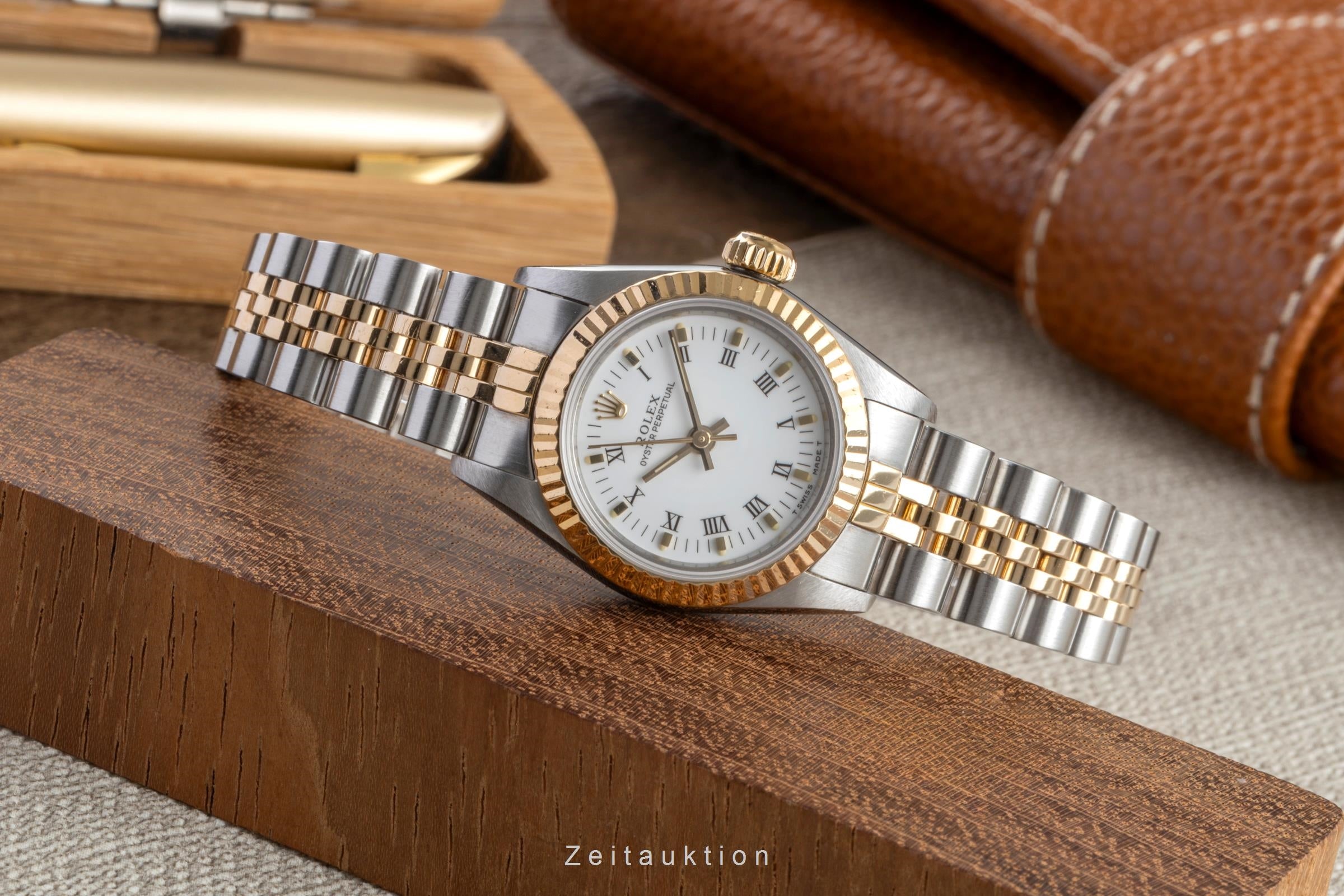 Rolex Oyster Perpetual steel / gold automatic women's watch 67193  [2505091]