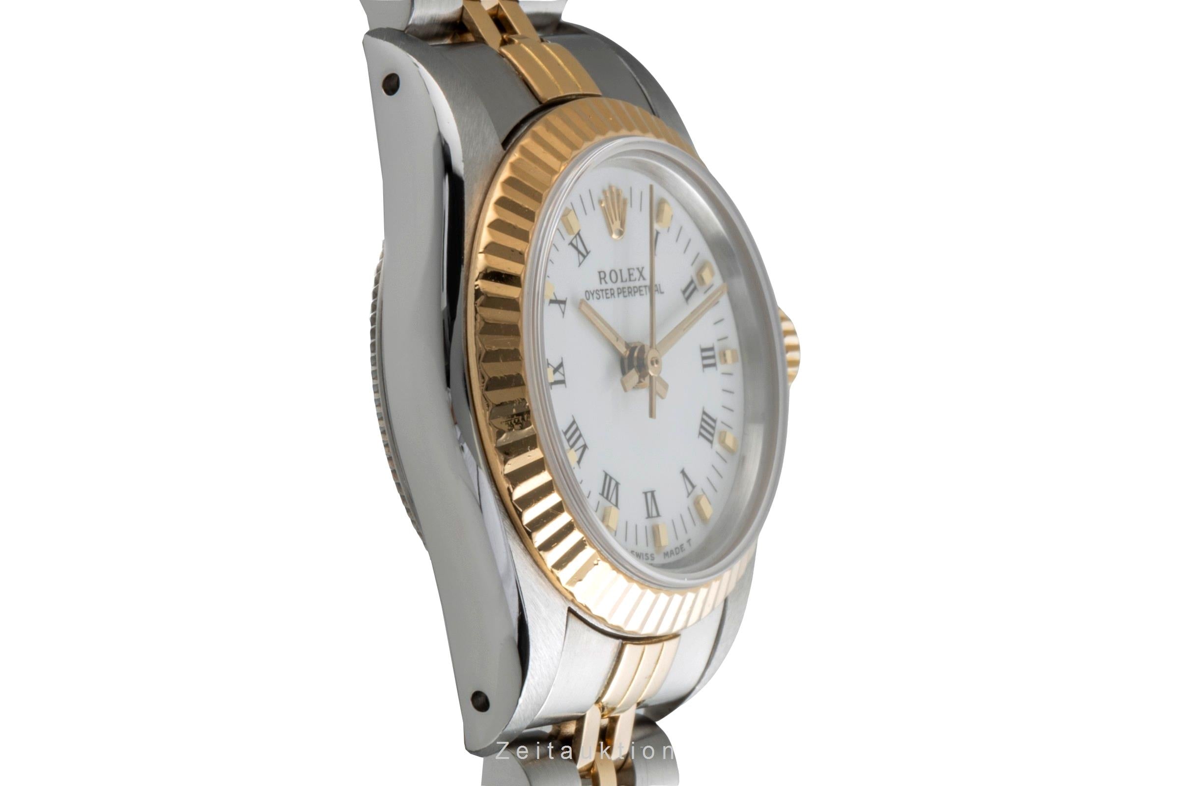 Rolex Oyster Perpetual steel / gold automatic women's watch 67193  [2505091]