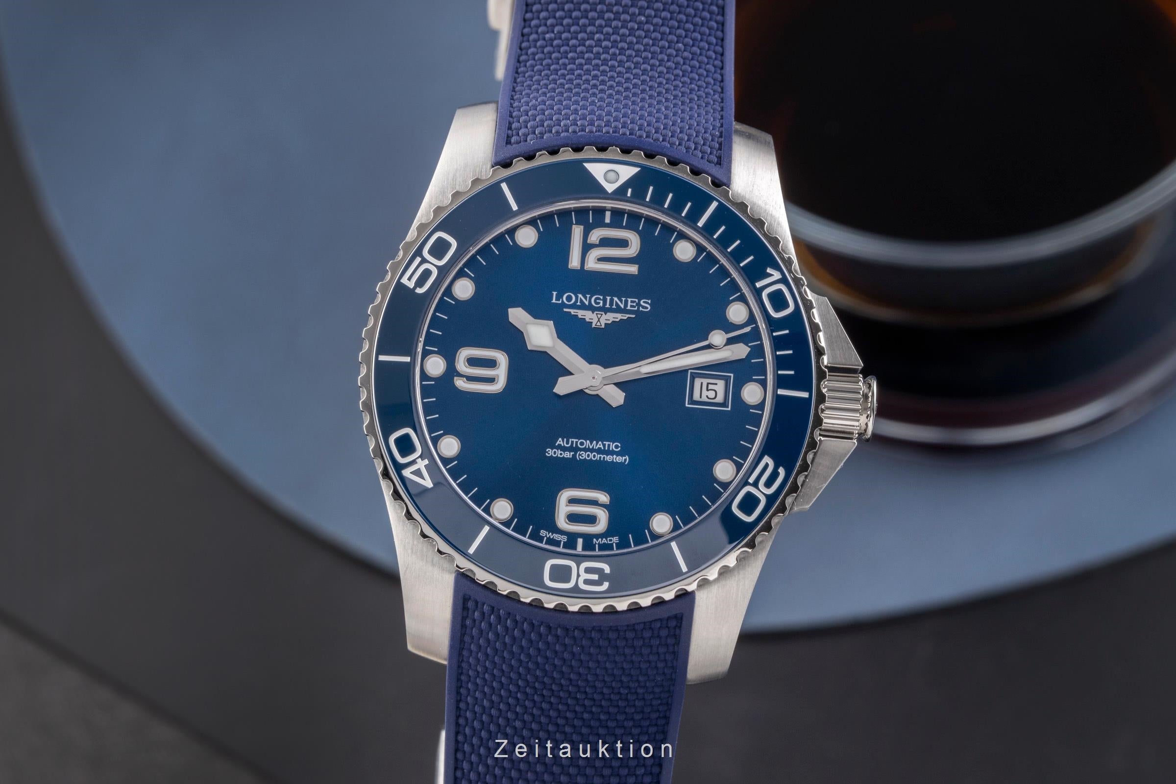 Longines Hydro Conquest steel automatic men's watch L3.781.4.96.9 LP: 1500EUR  [2505103]